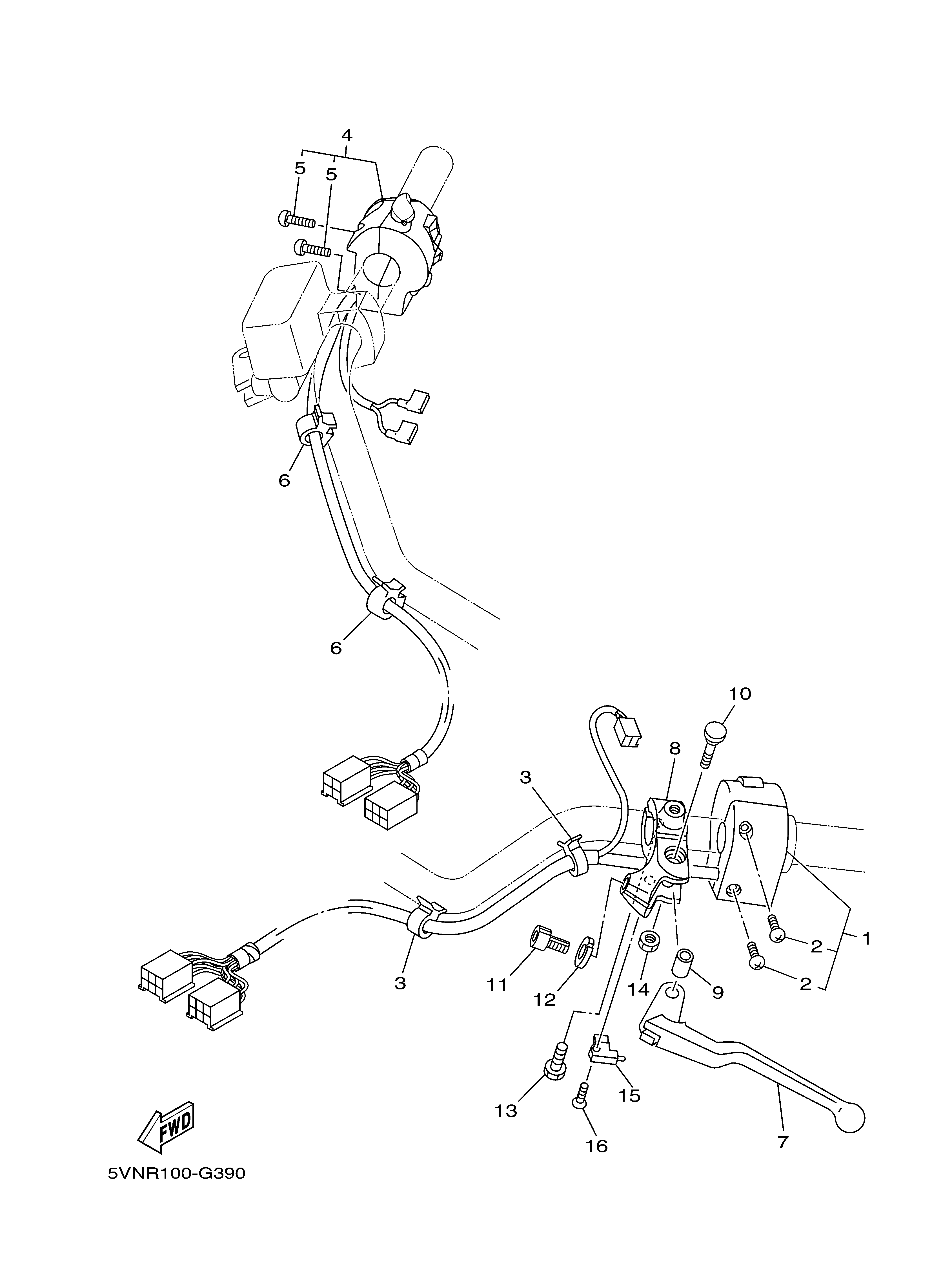 HANDLE SWITCH LEVER ภาพแยกชิ้นส่วน