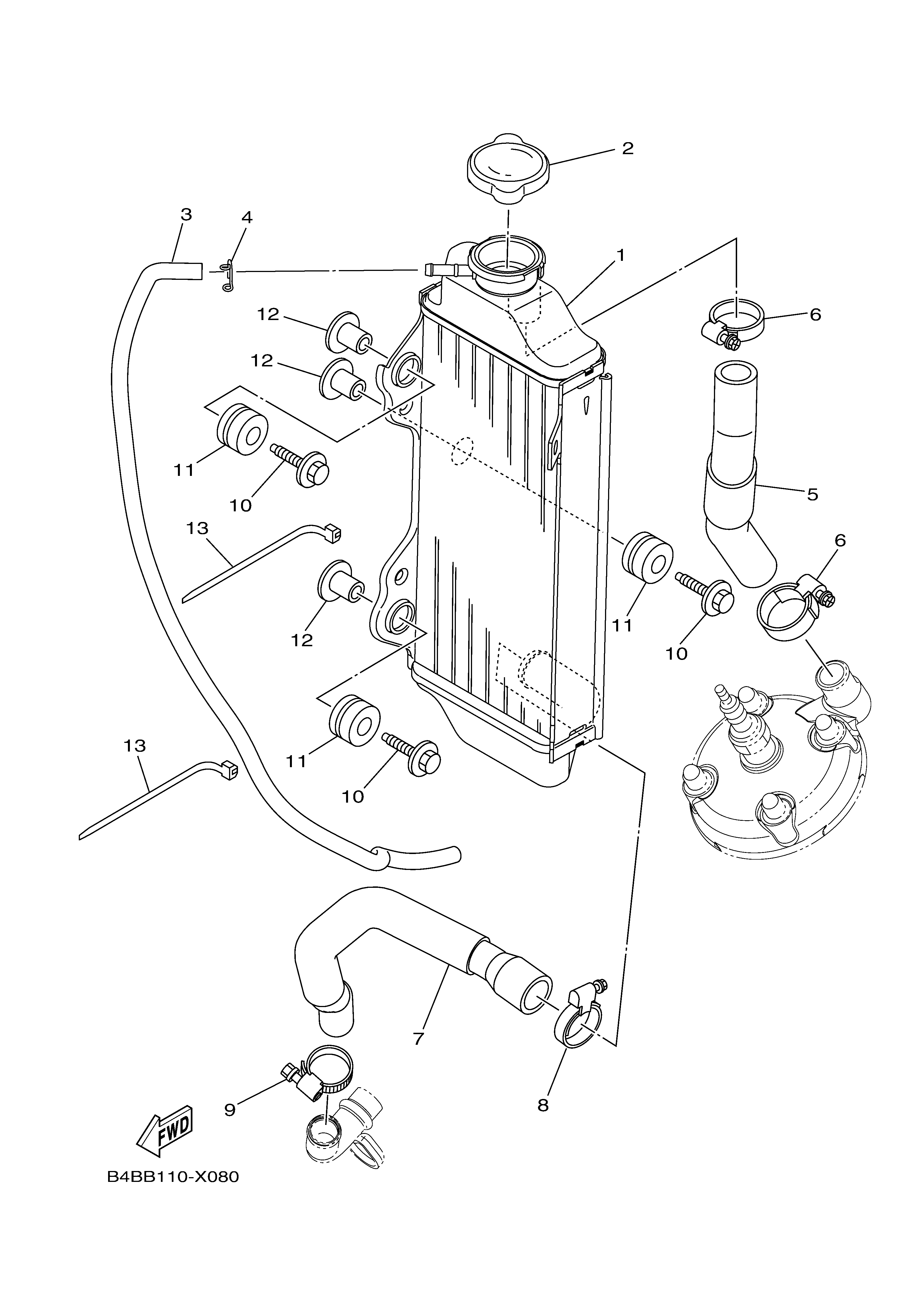RADIATOR & HOSE Despieces
