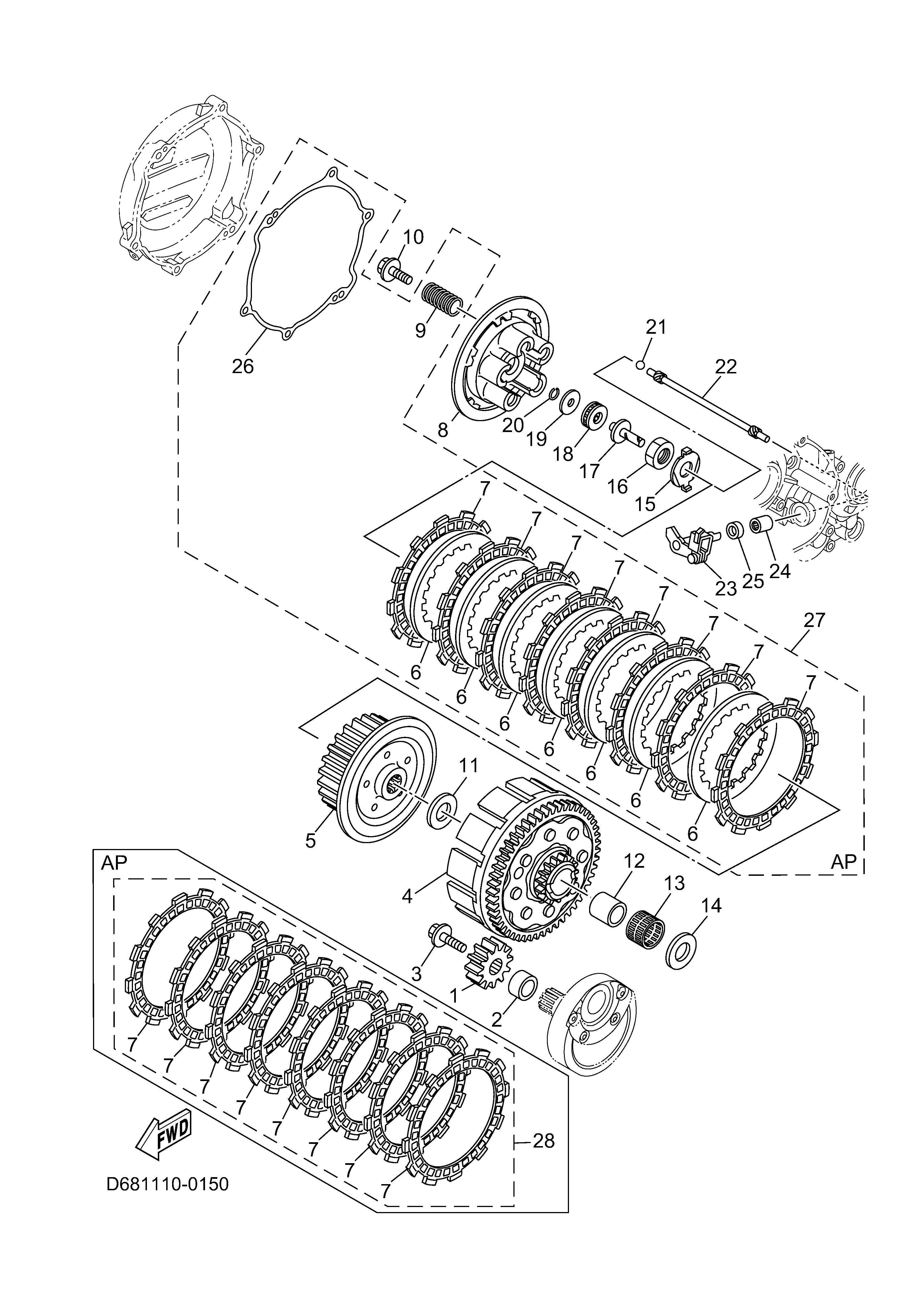 CLUTCH Exploded diagrams