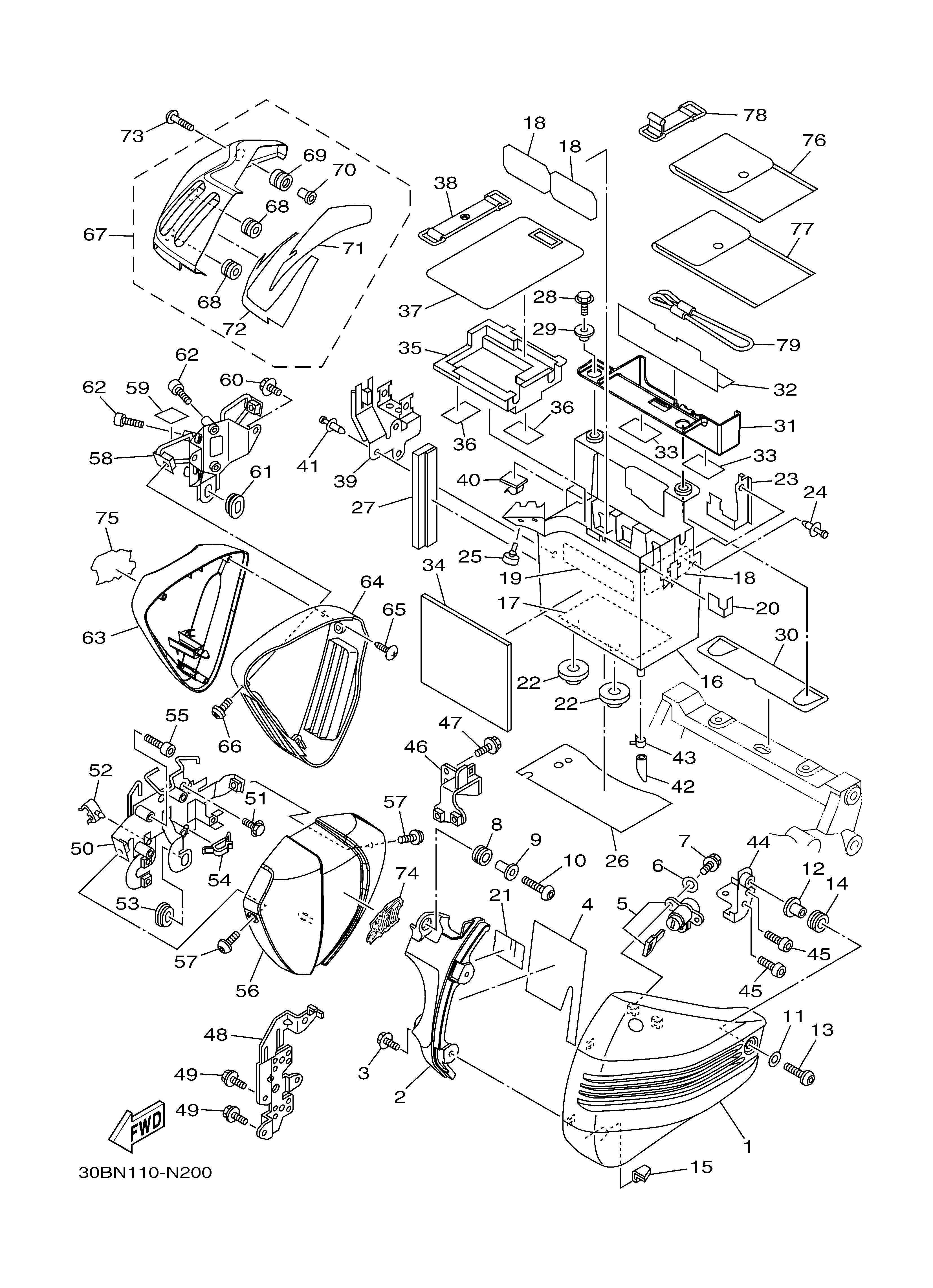 SIDE COVER Diagram terurai