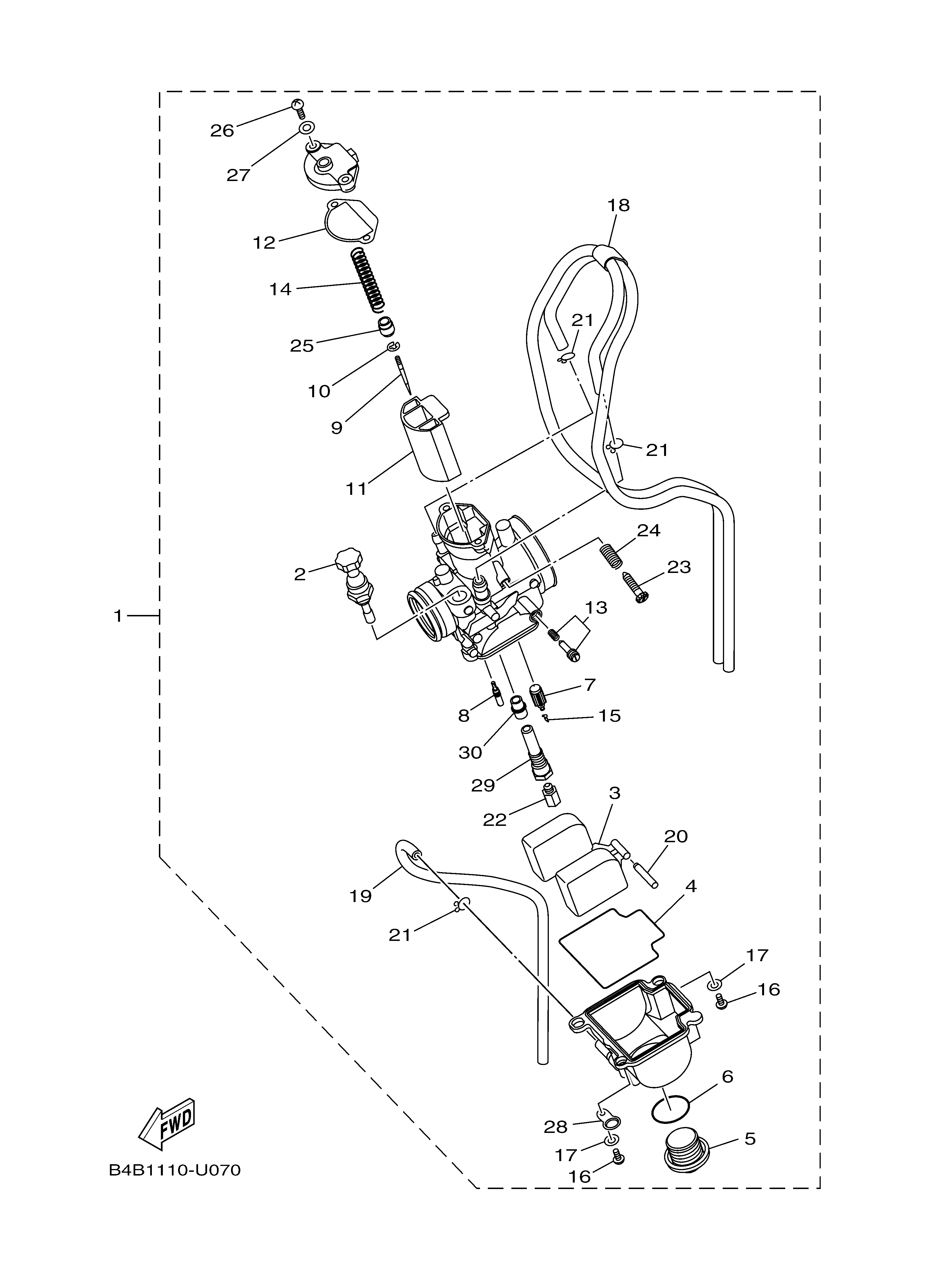 CARBURETOR ภาพแยกชิ้นส่วน