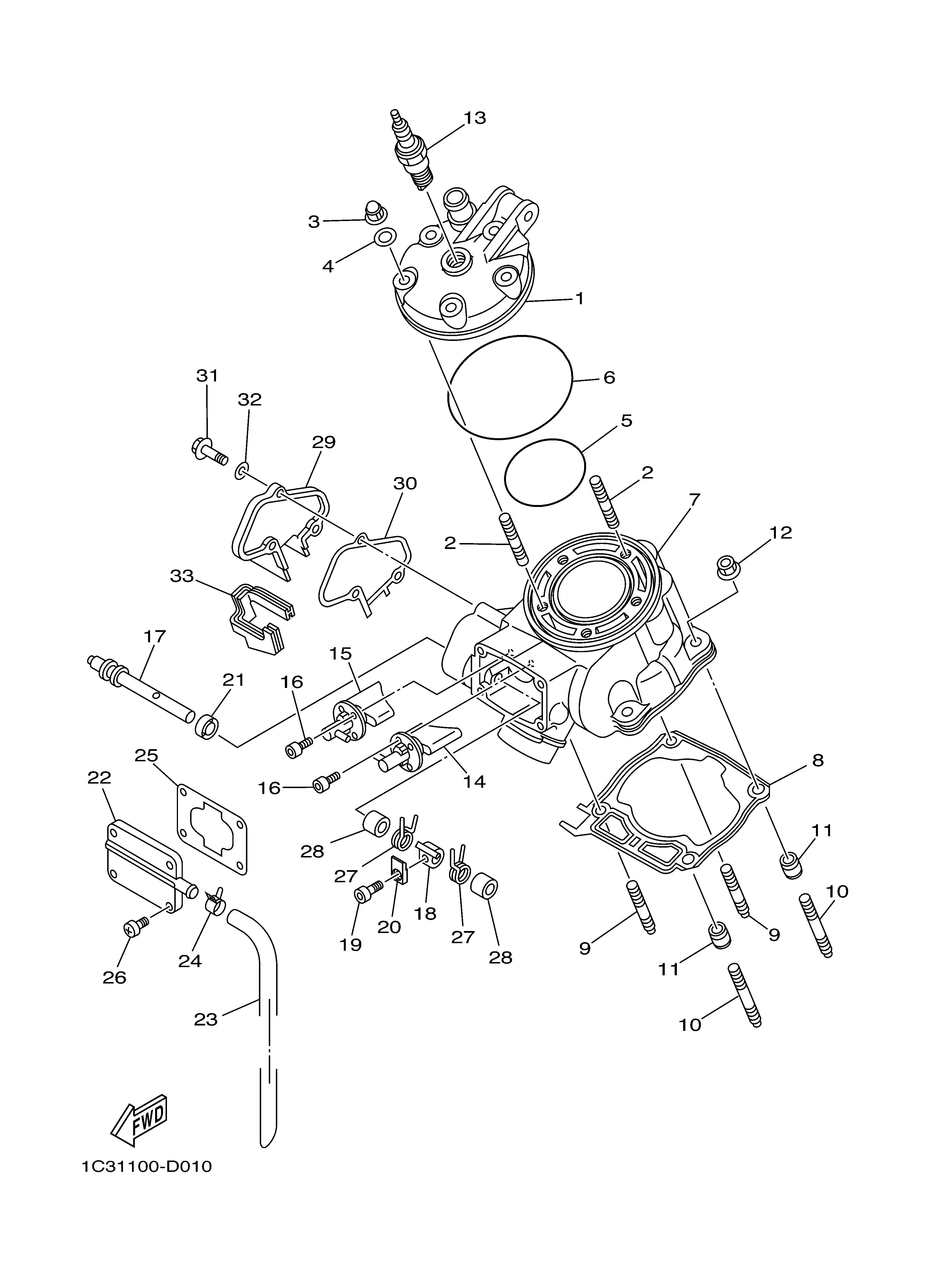 CYLINDER HEAD ภาพแยกชิ้นส่วน