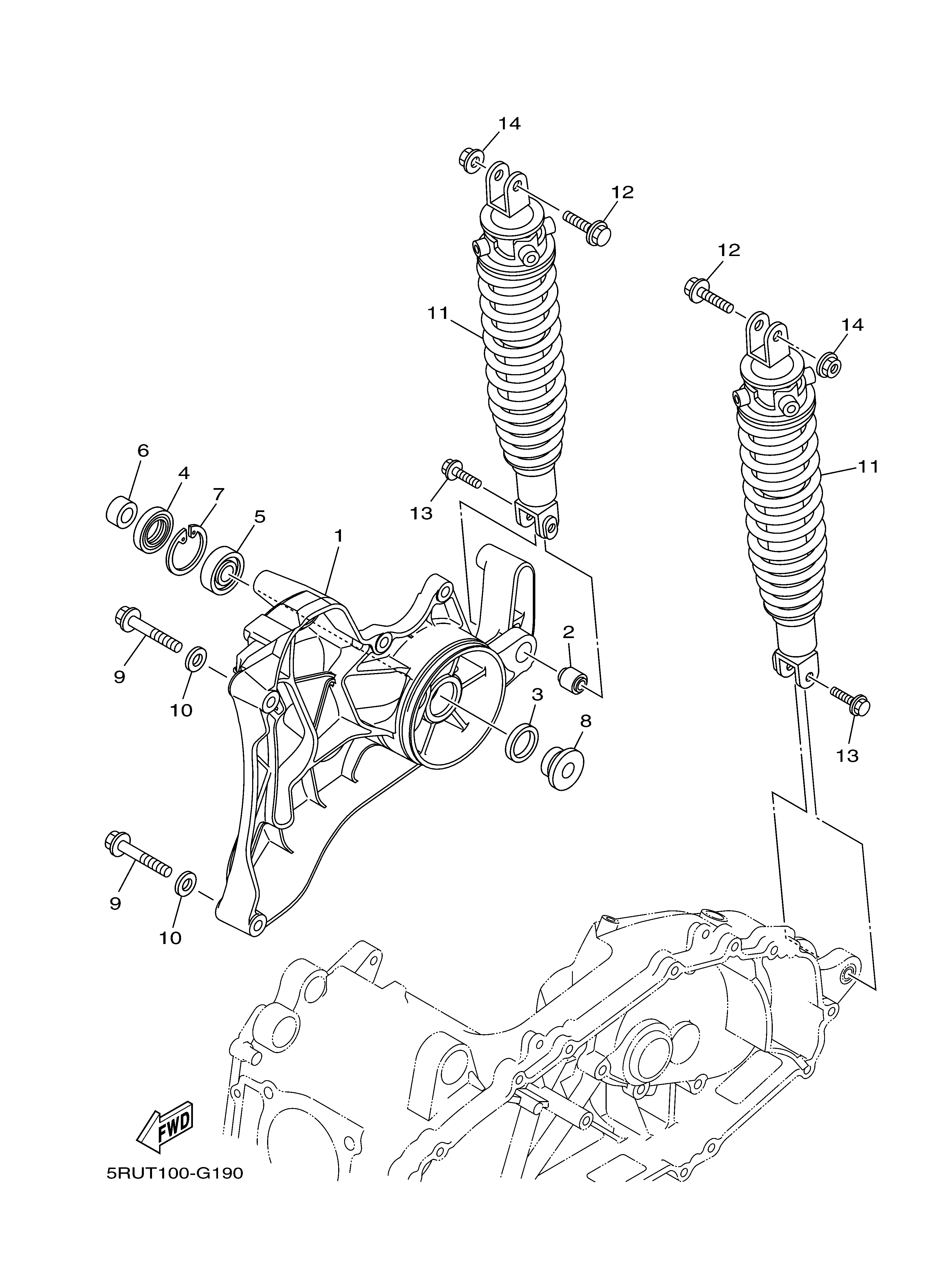 REAR ARM SUSPENSION Diagram terurai