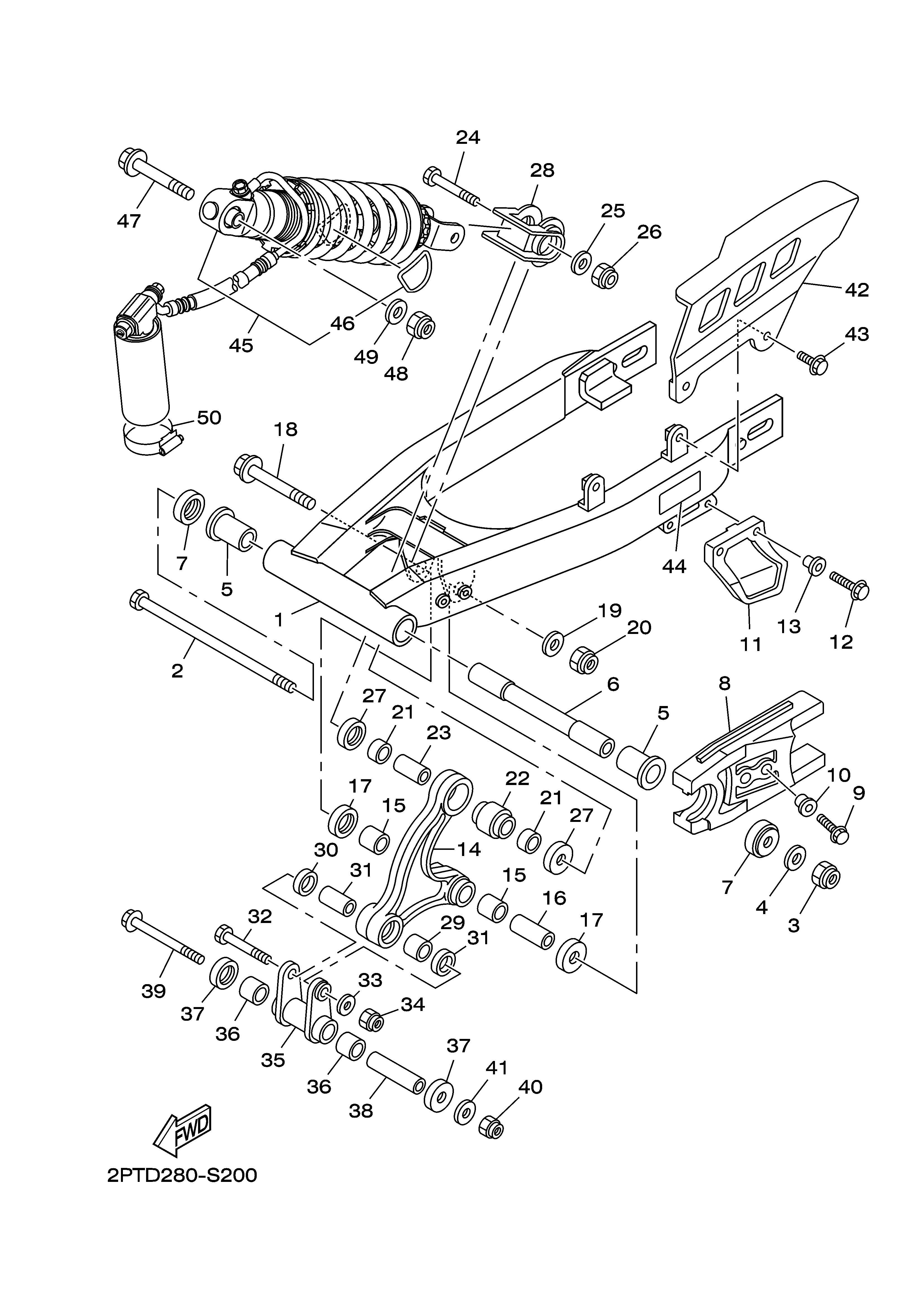 REAR ARM & SUSPENSION ภาพแยกชิ้นส่วน