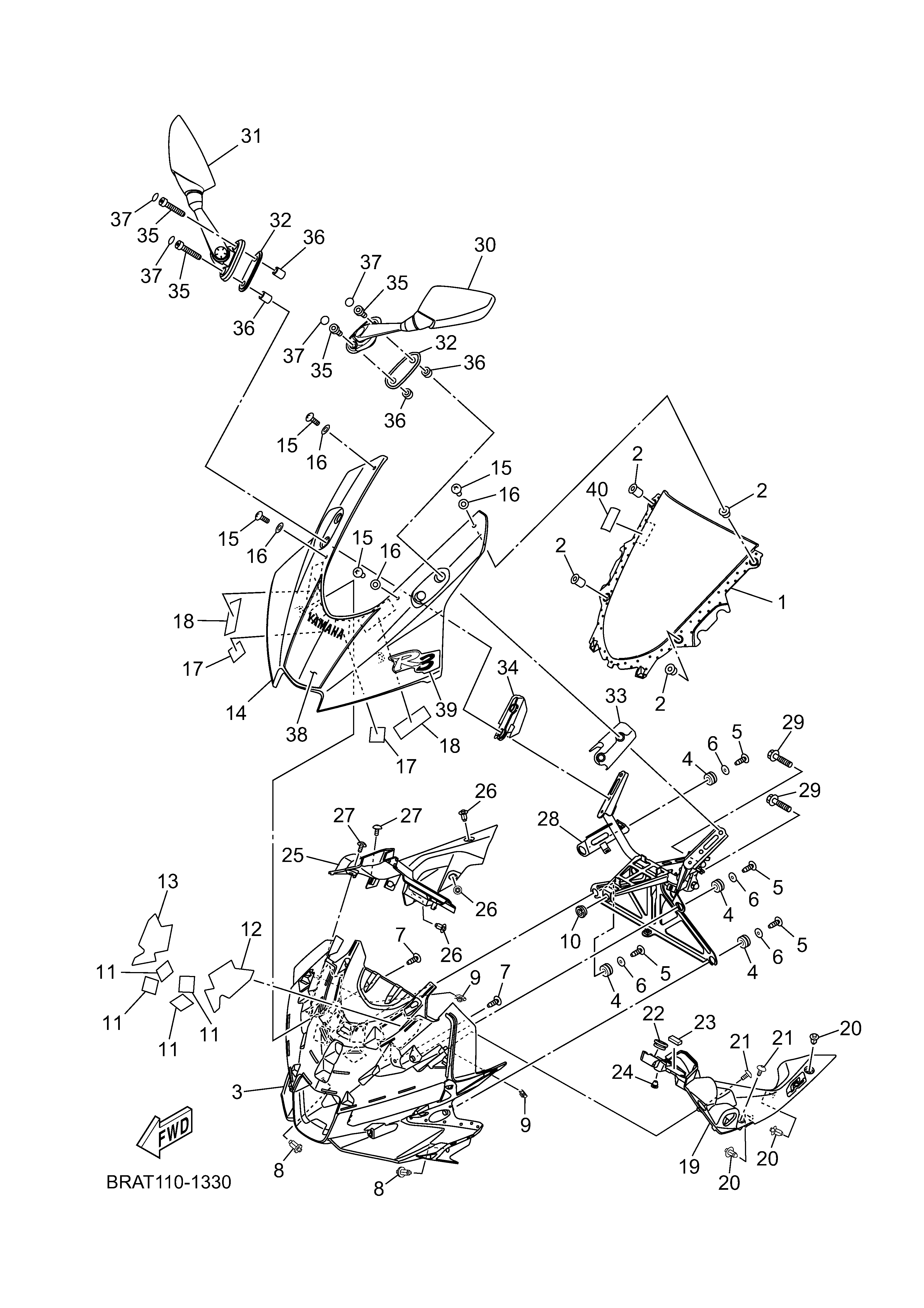 WINDSHIELD ภาพแยกชิ้นส่วน