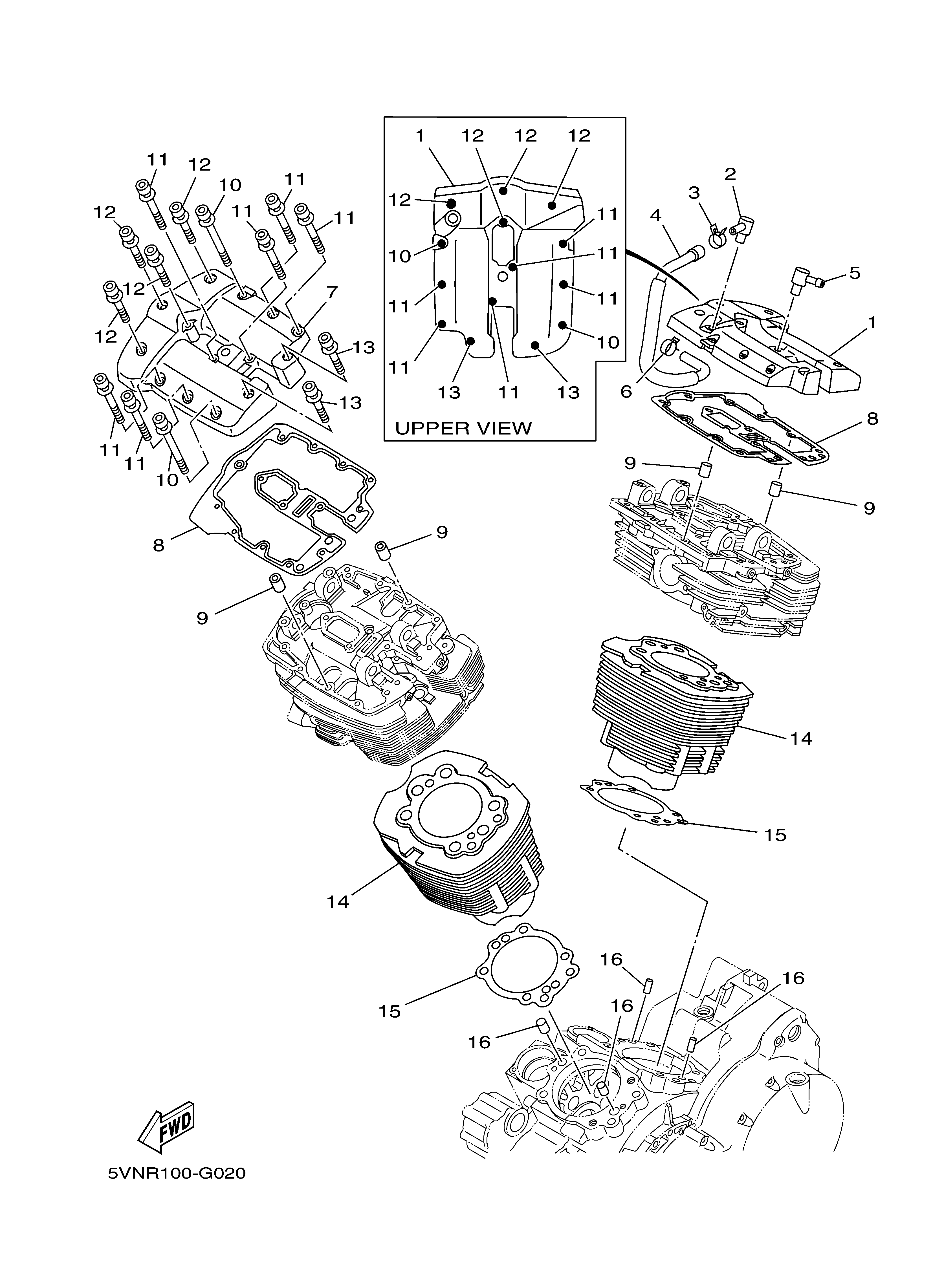 CYLINDER Sơ đồ tách chi tiết