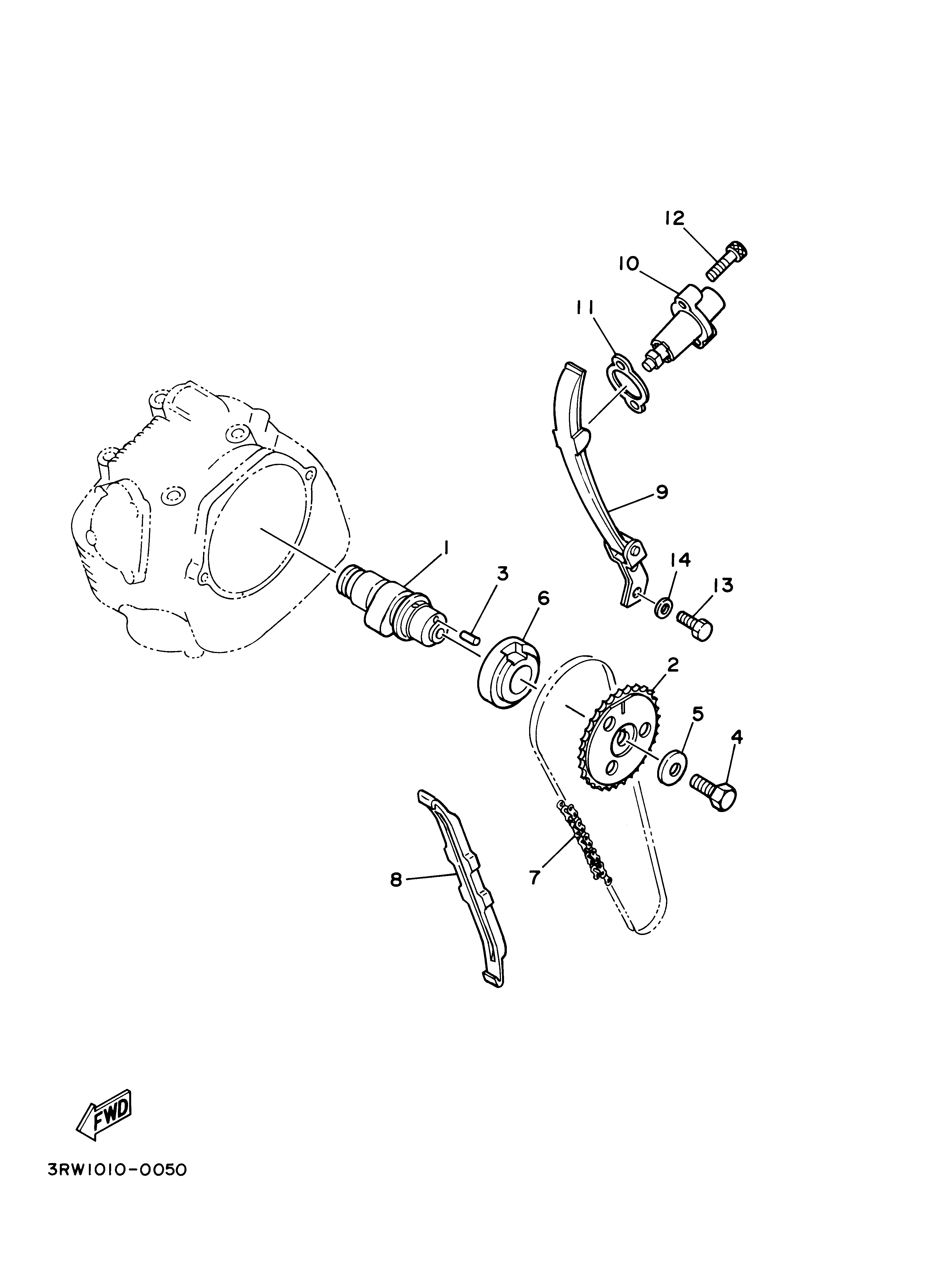 CAMSHAFT & CHAIN Sơ đồ tách chi tiết