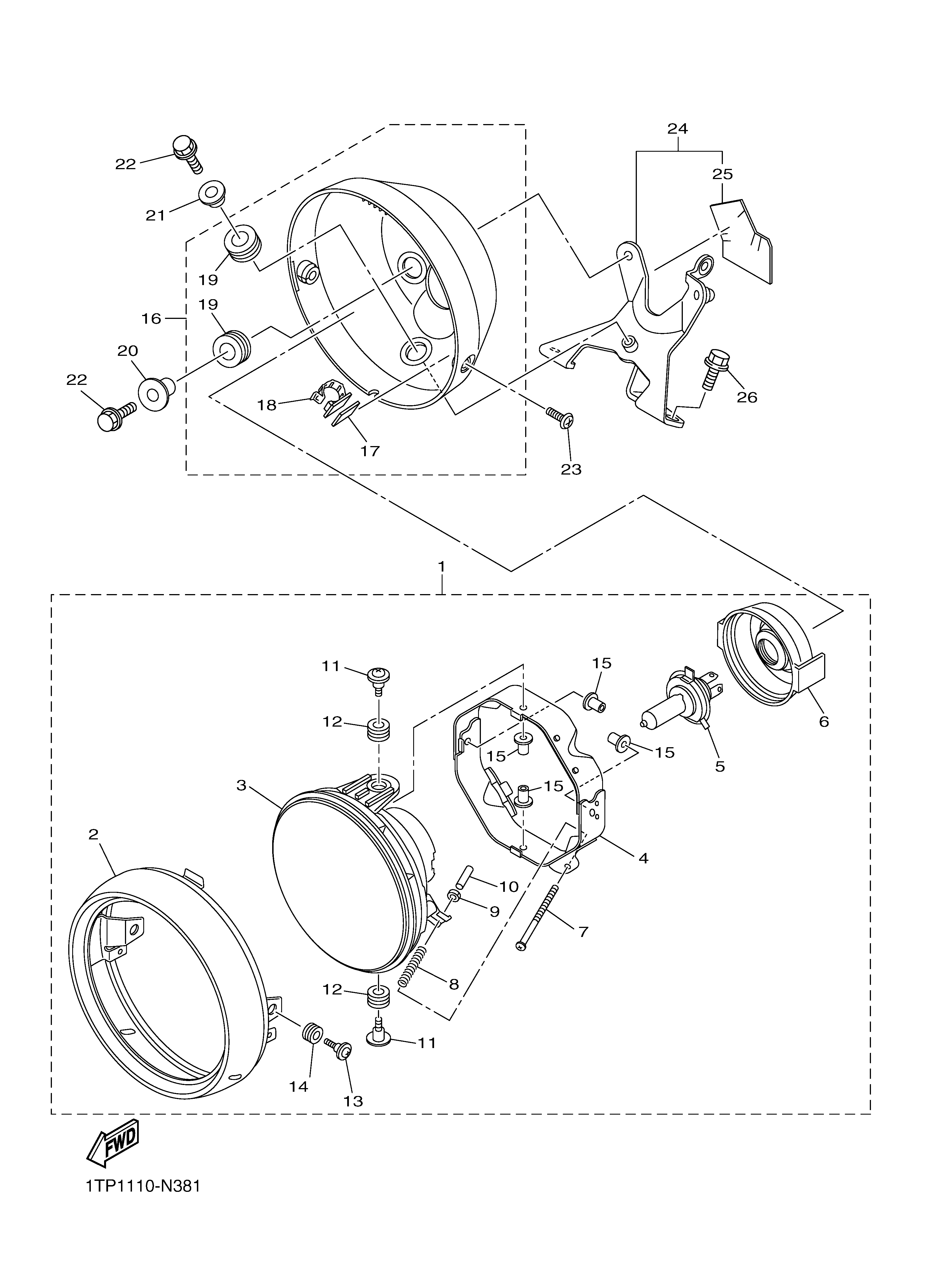 HEADLIGHT ภาพแยกชิ้นส่วน