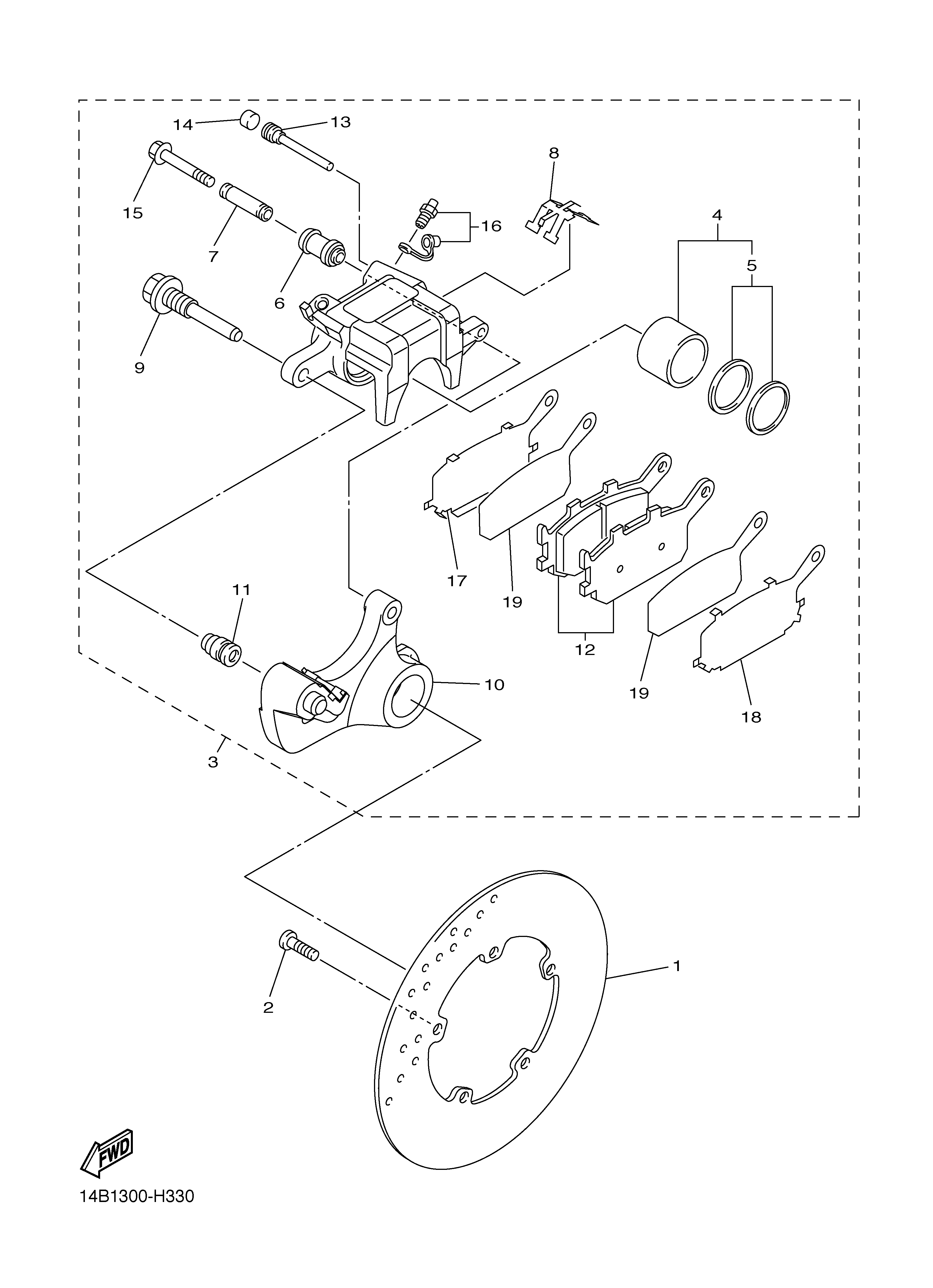 REAR BRAKE CALIPER Despieces