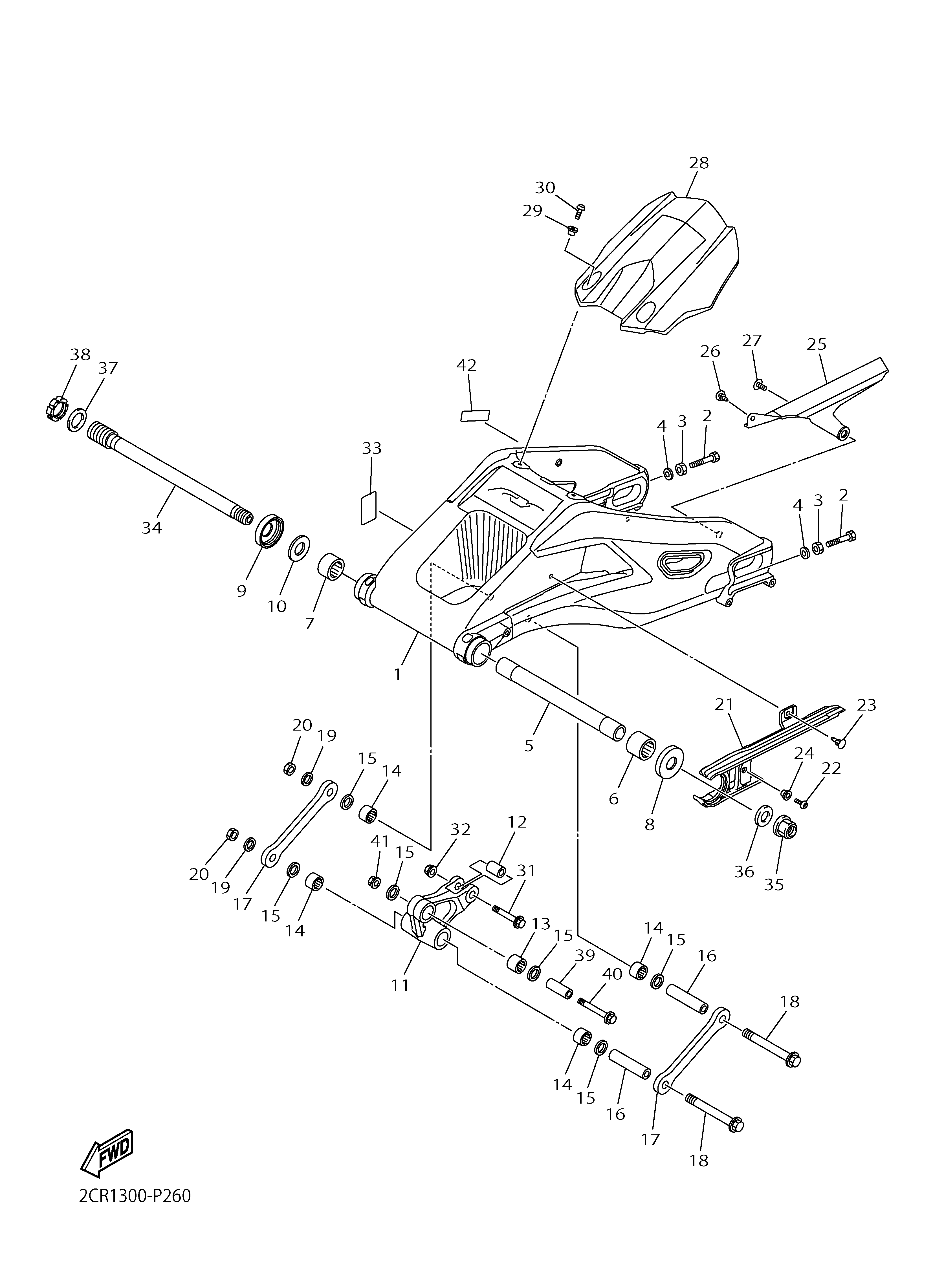 REAR ARM Diagram terurai