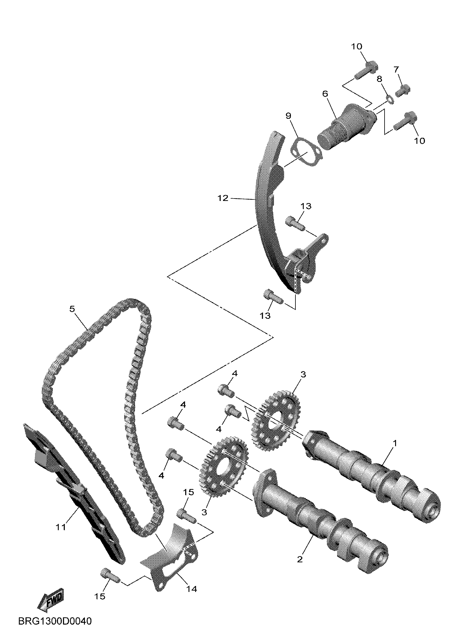 CAMSHAFT & CHAIN Exploded diagrams
