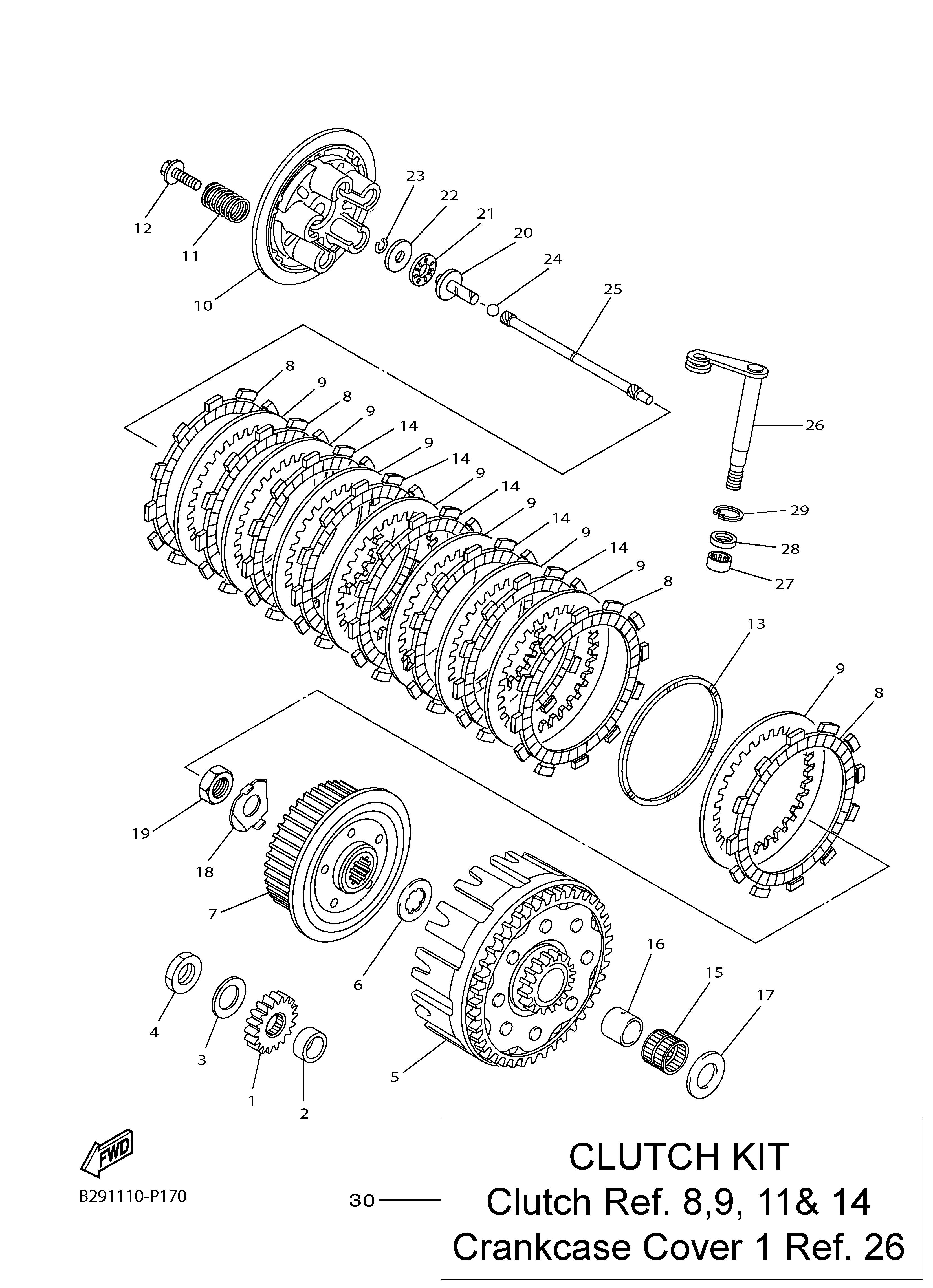 CLUTCH Sơ đồ tách chi tiết