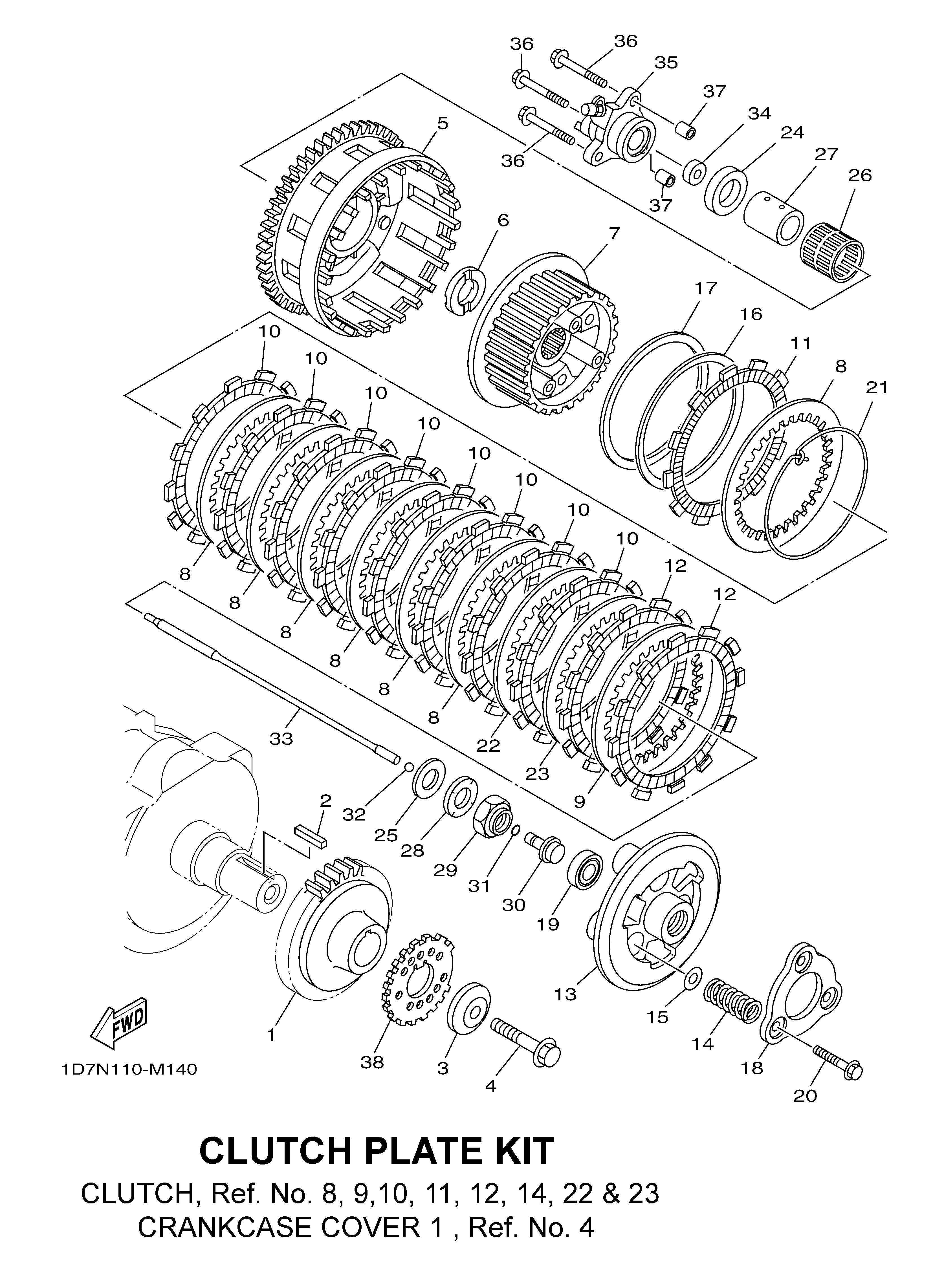 CLUTCH ภาพแยกชิ้นส่วน