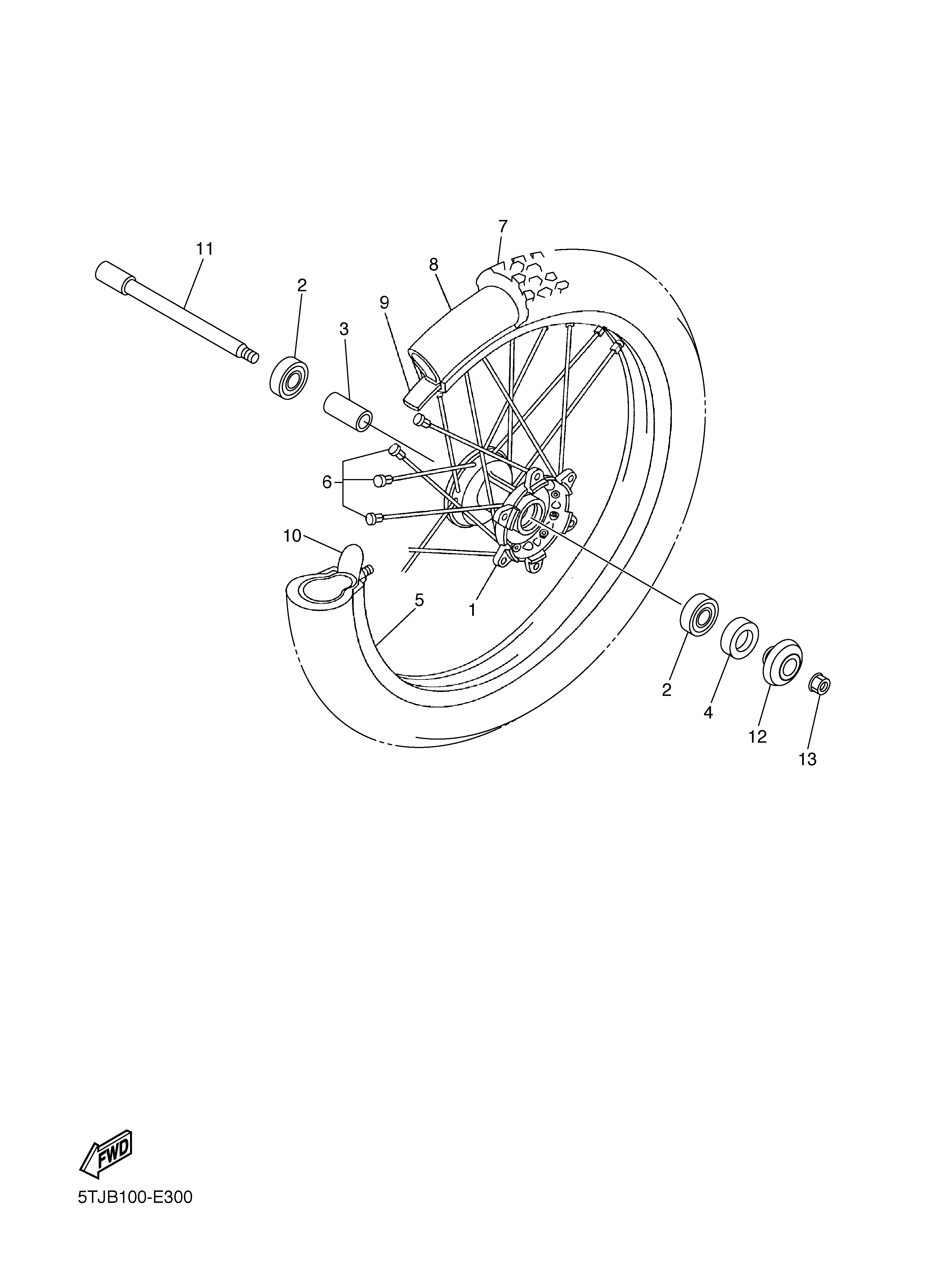 FRONT WHEEL Despieces