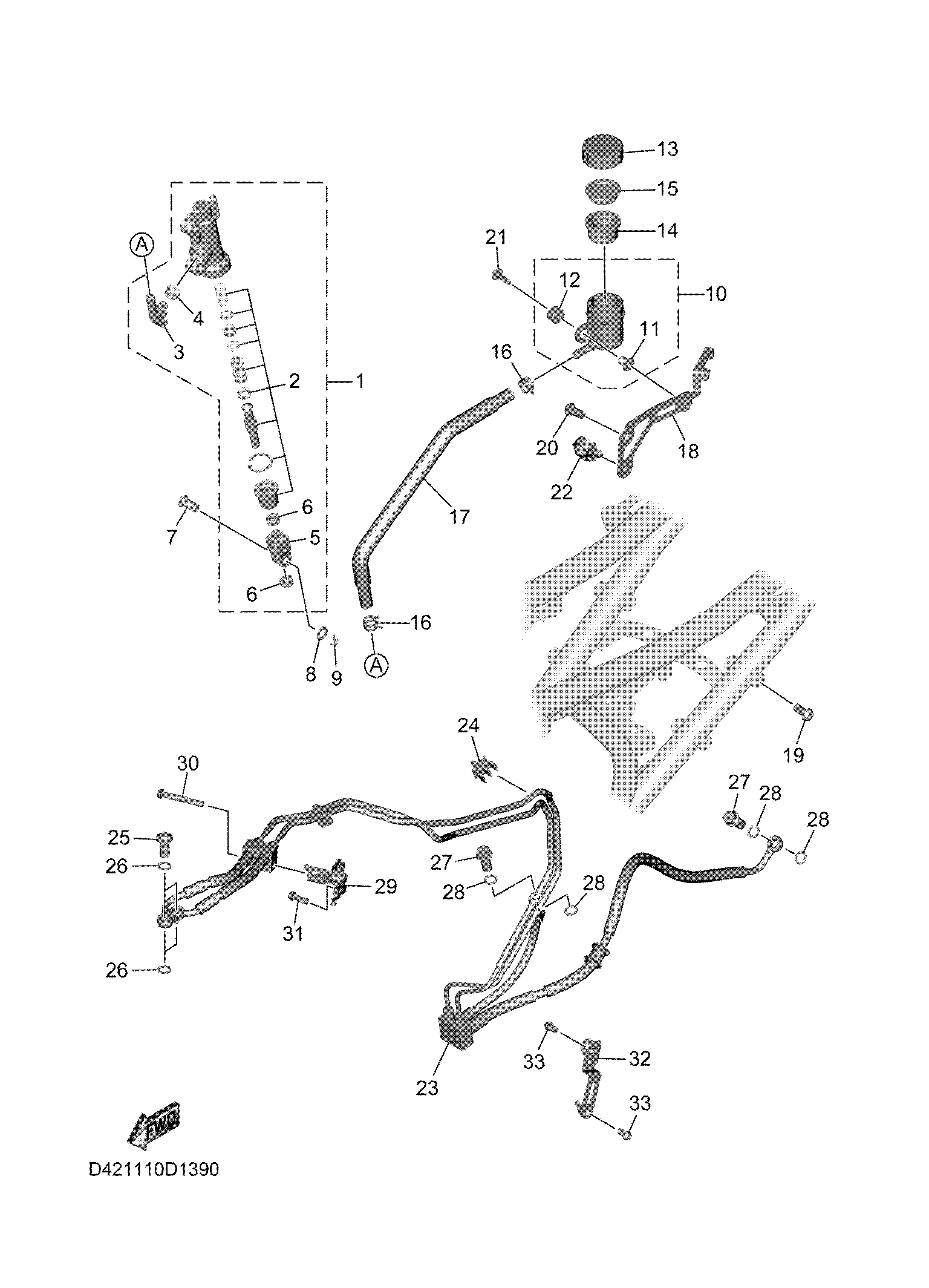 REAR MASTER CYLINDER ภาพแยกชิ้นส่วน