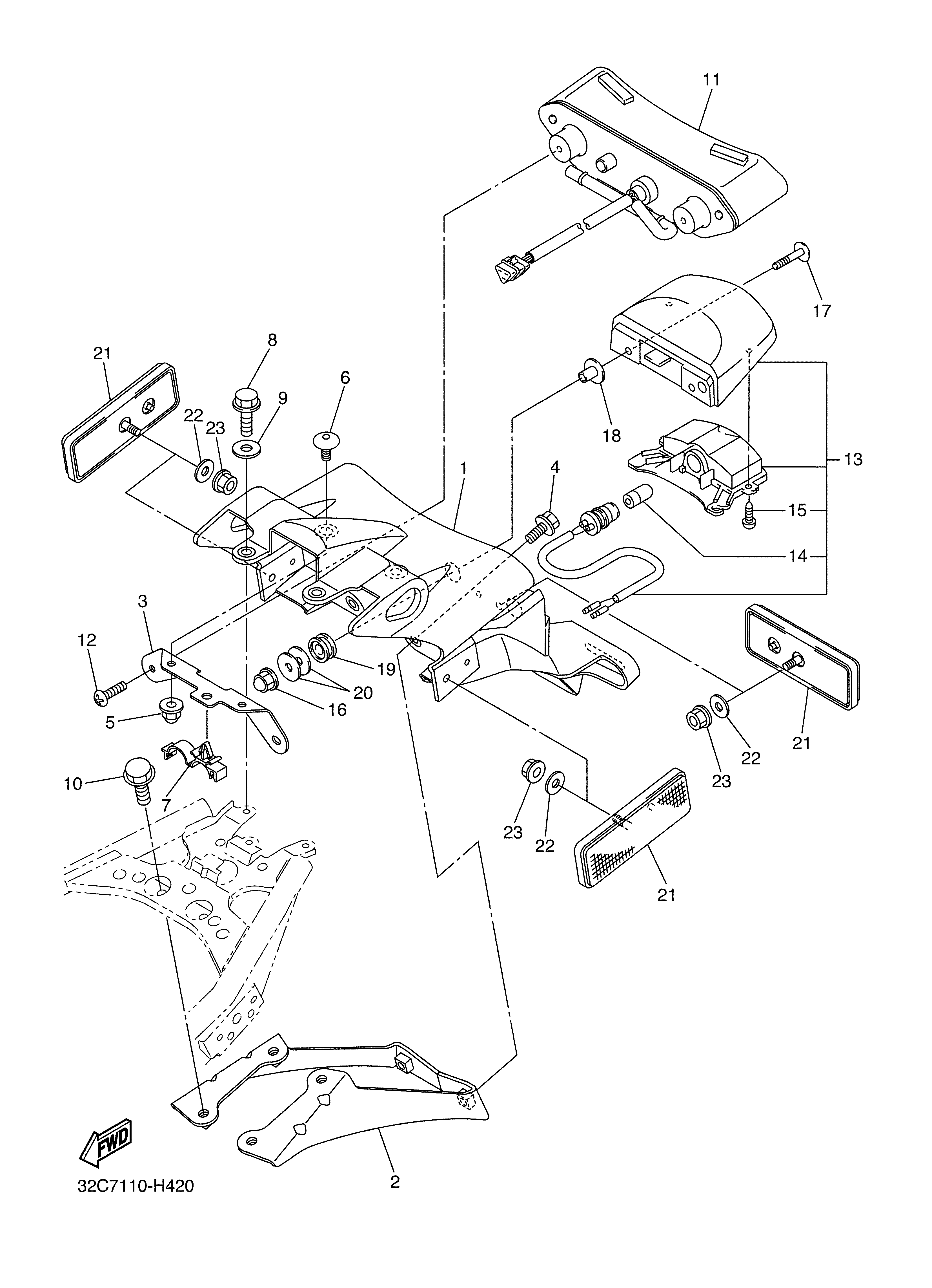TAILLIGHT Exploded diagrams