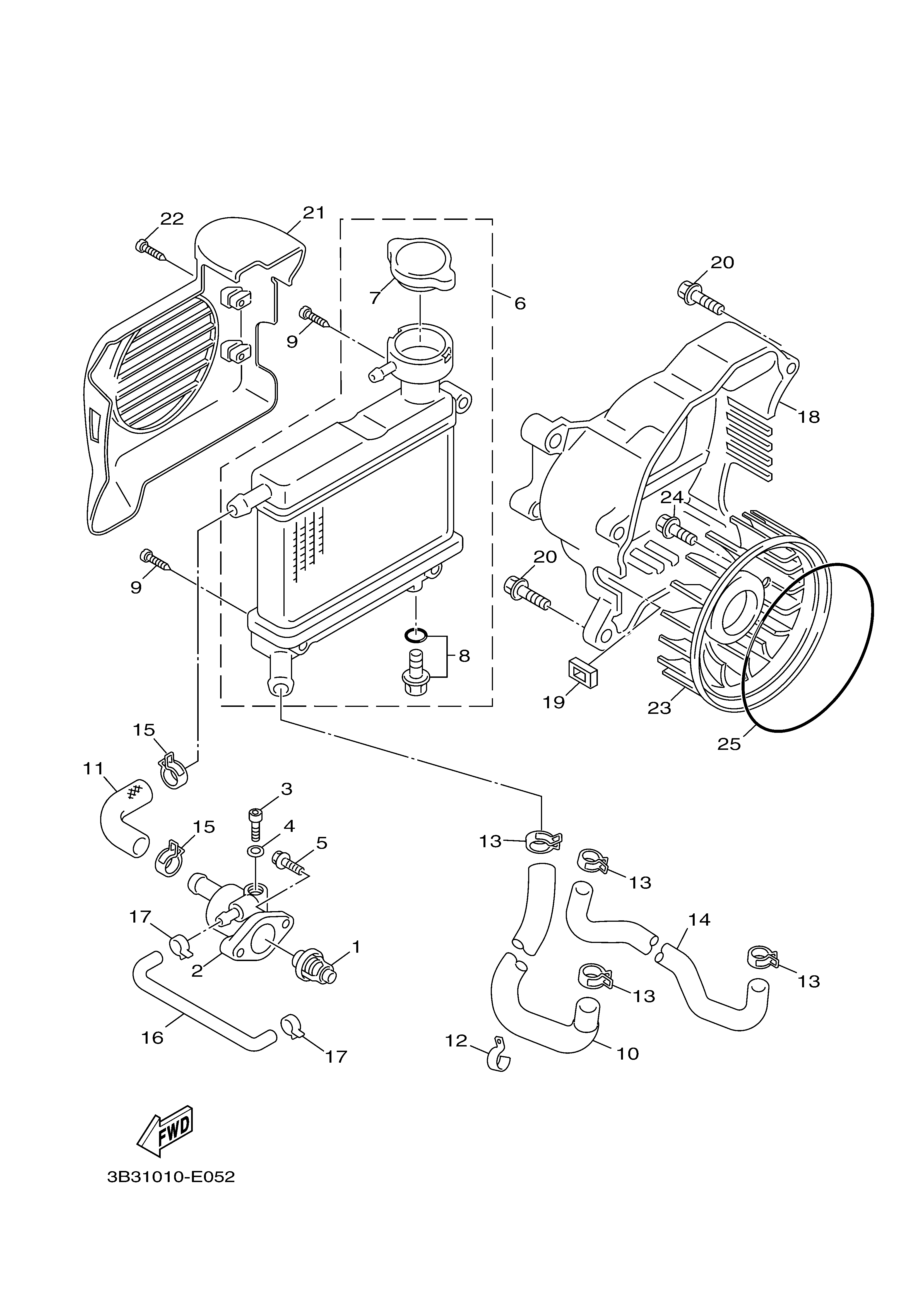 RADIATOR HOSE ภาพแยกชิ้นส่วน