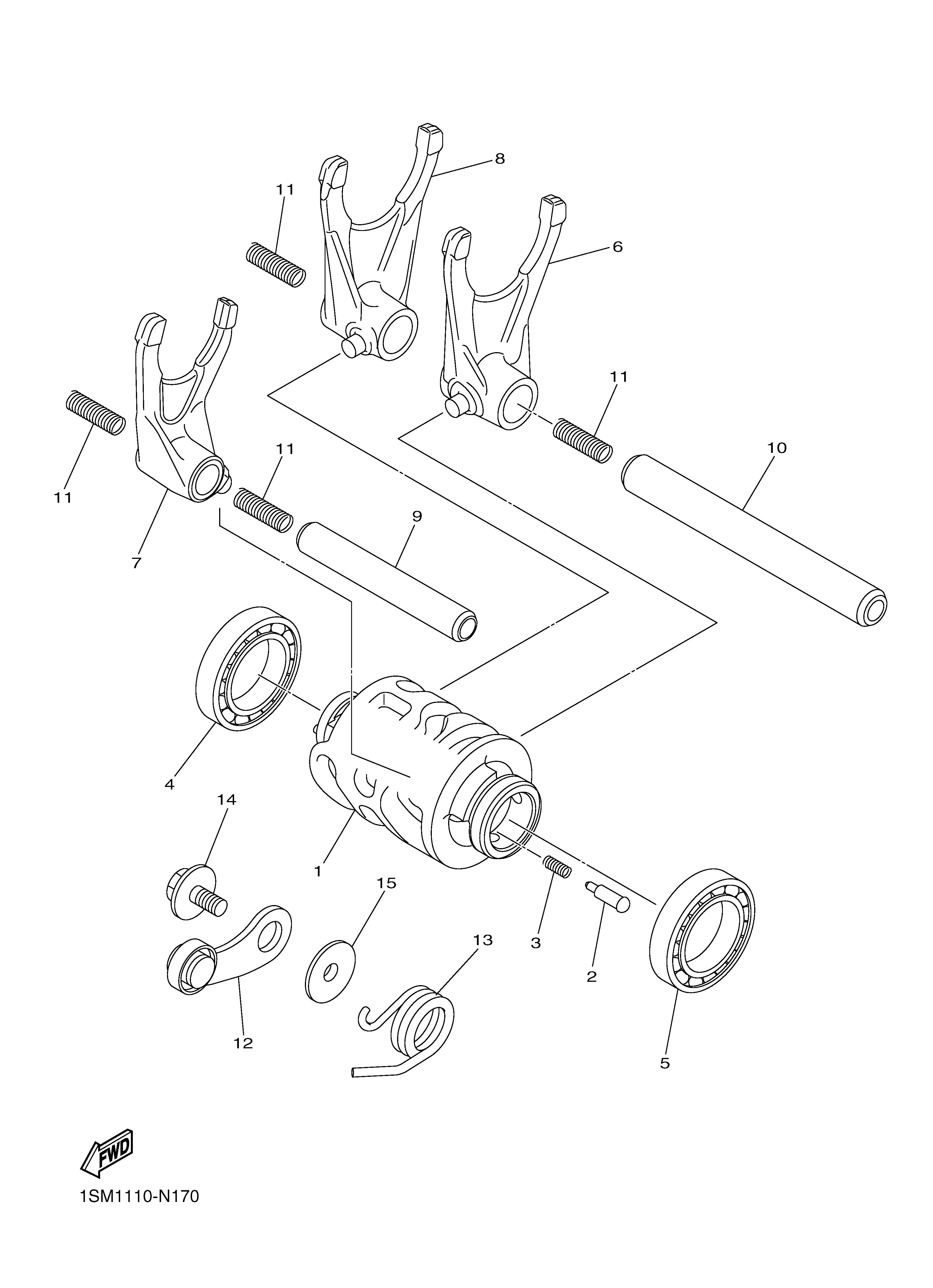 SHIFT CAM FORK Despieces