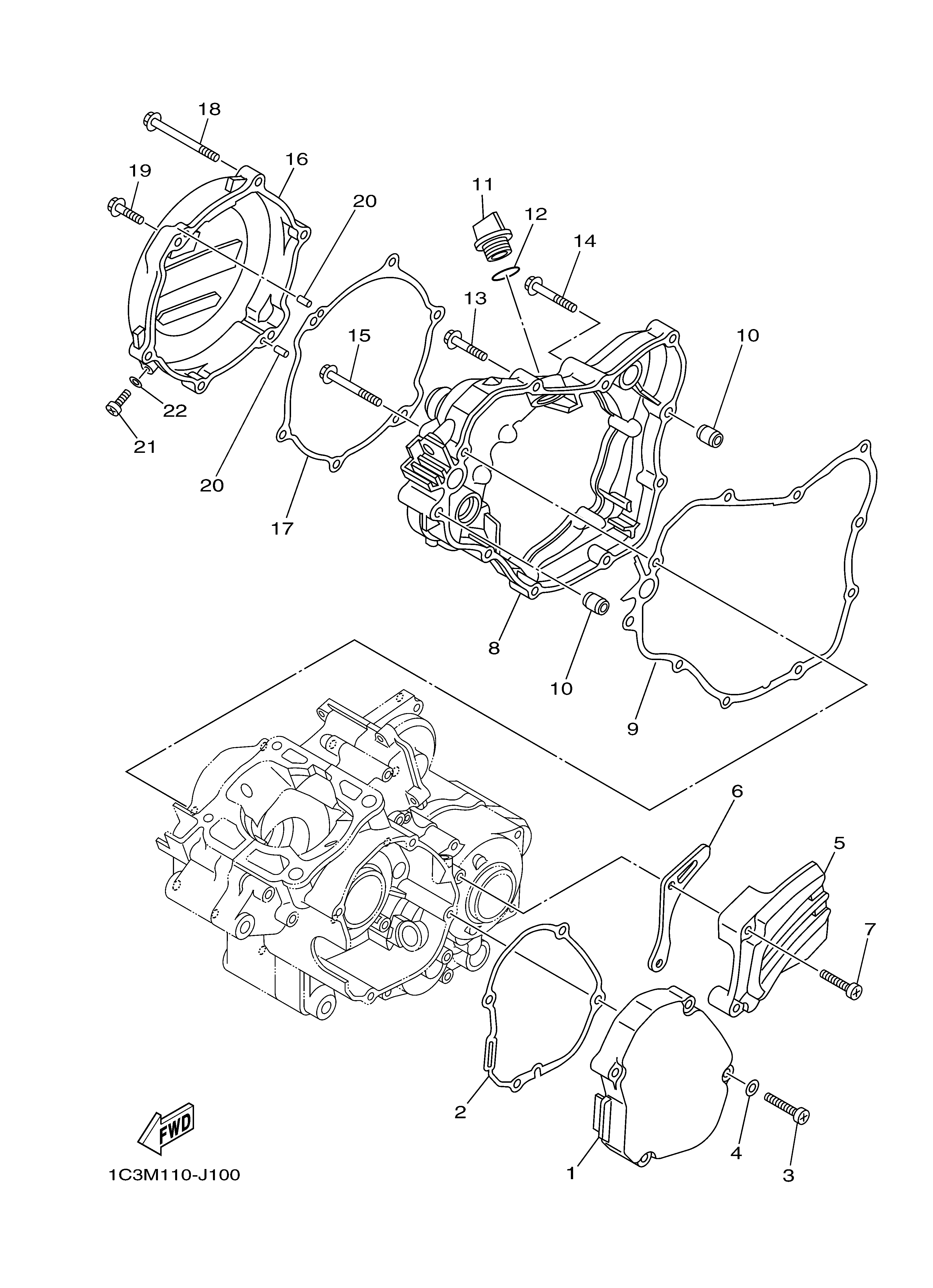 CRANKCASE COVER 1 Despieces