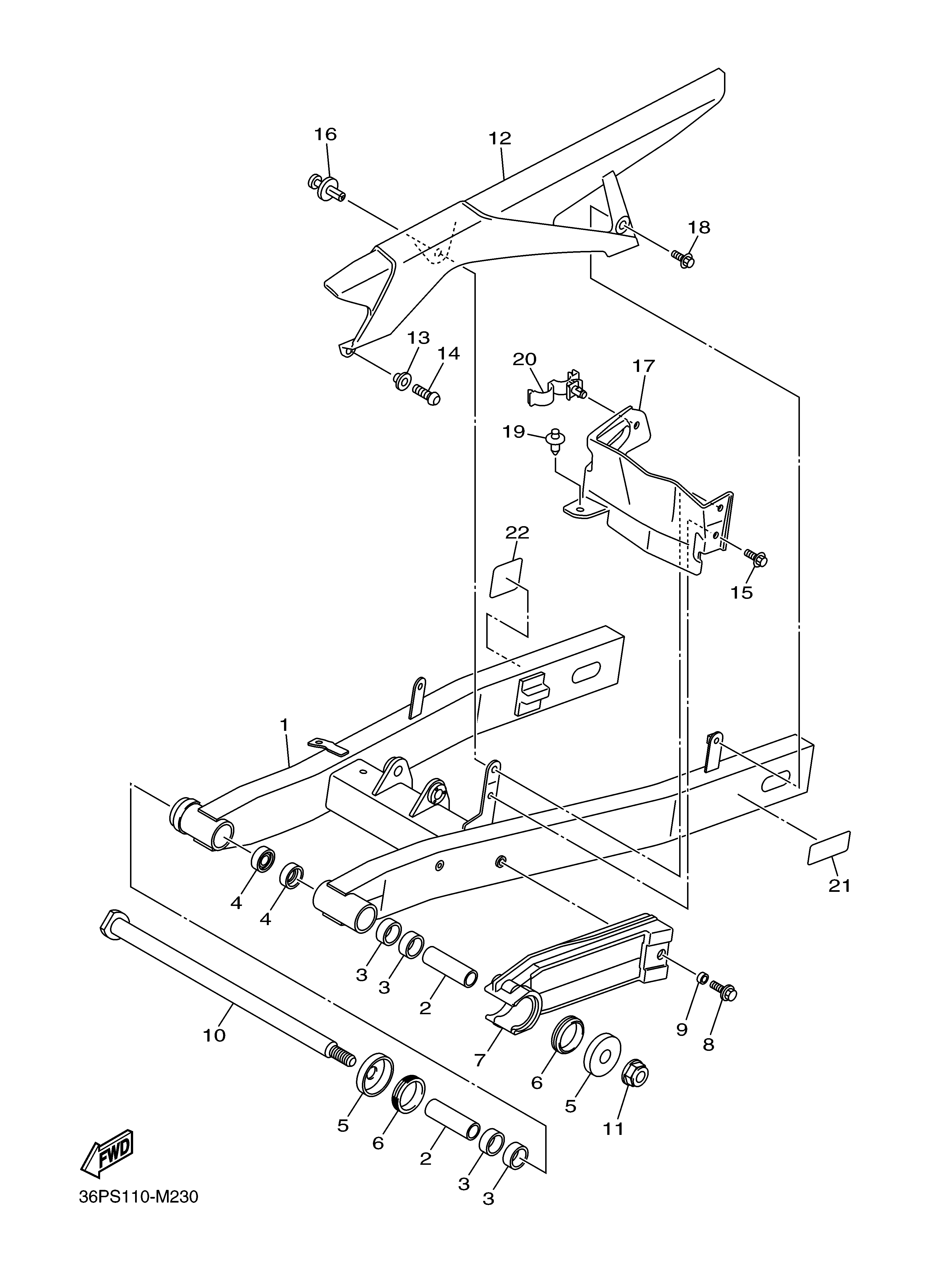 REAR ARM Sơ đồ tách chi tiết
