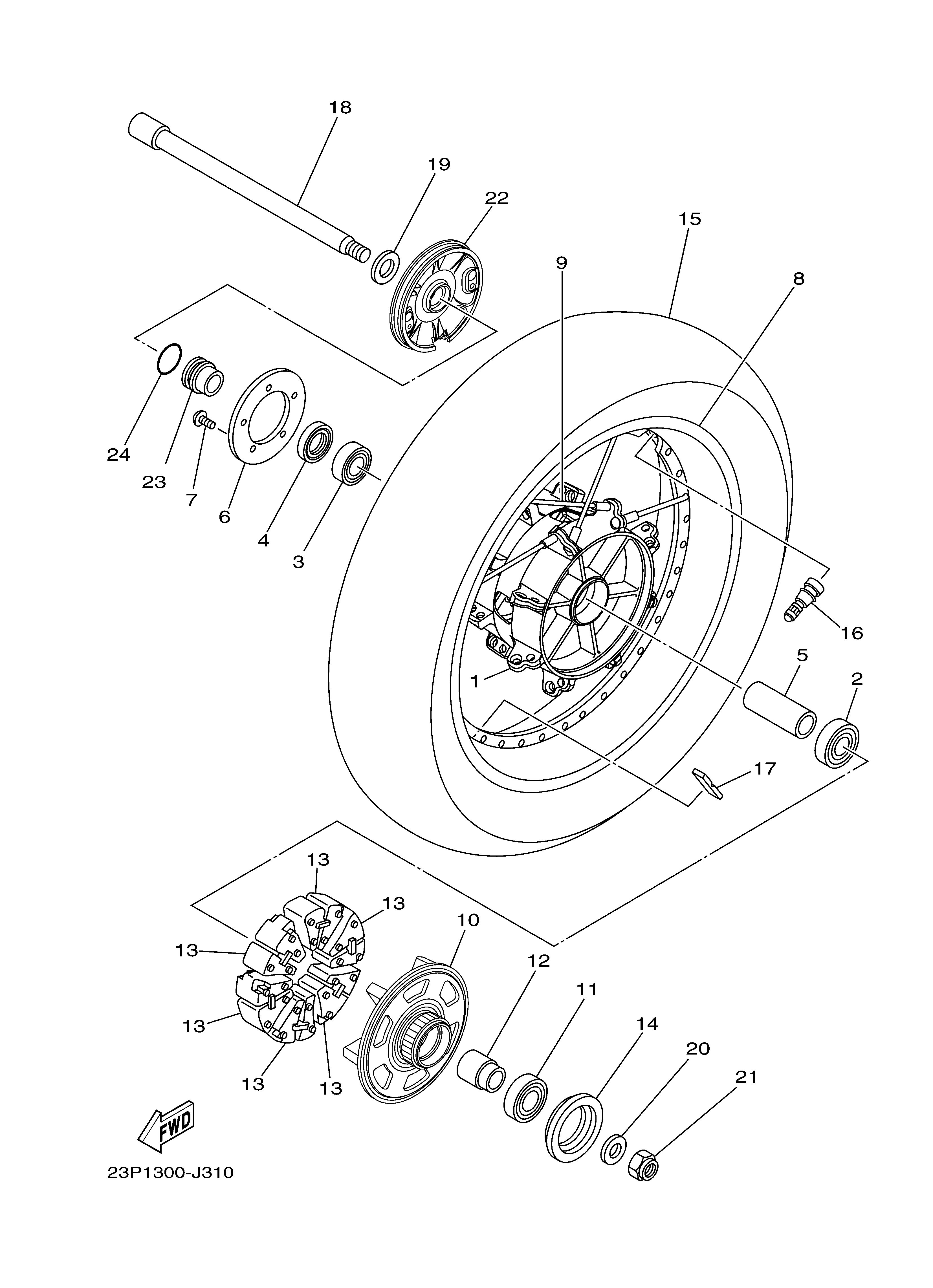 REAR WHEEL Despieces