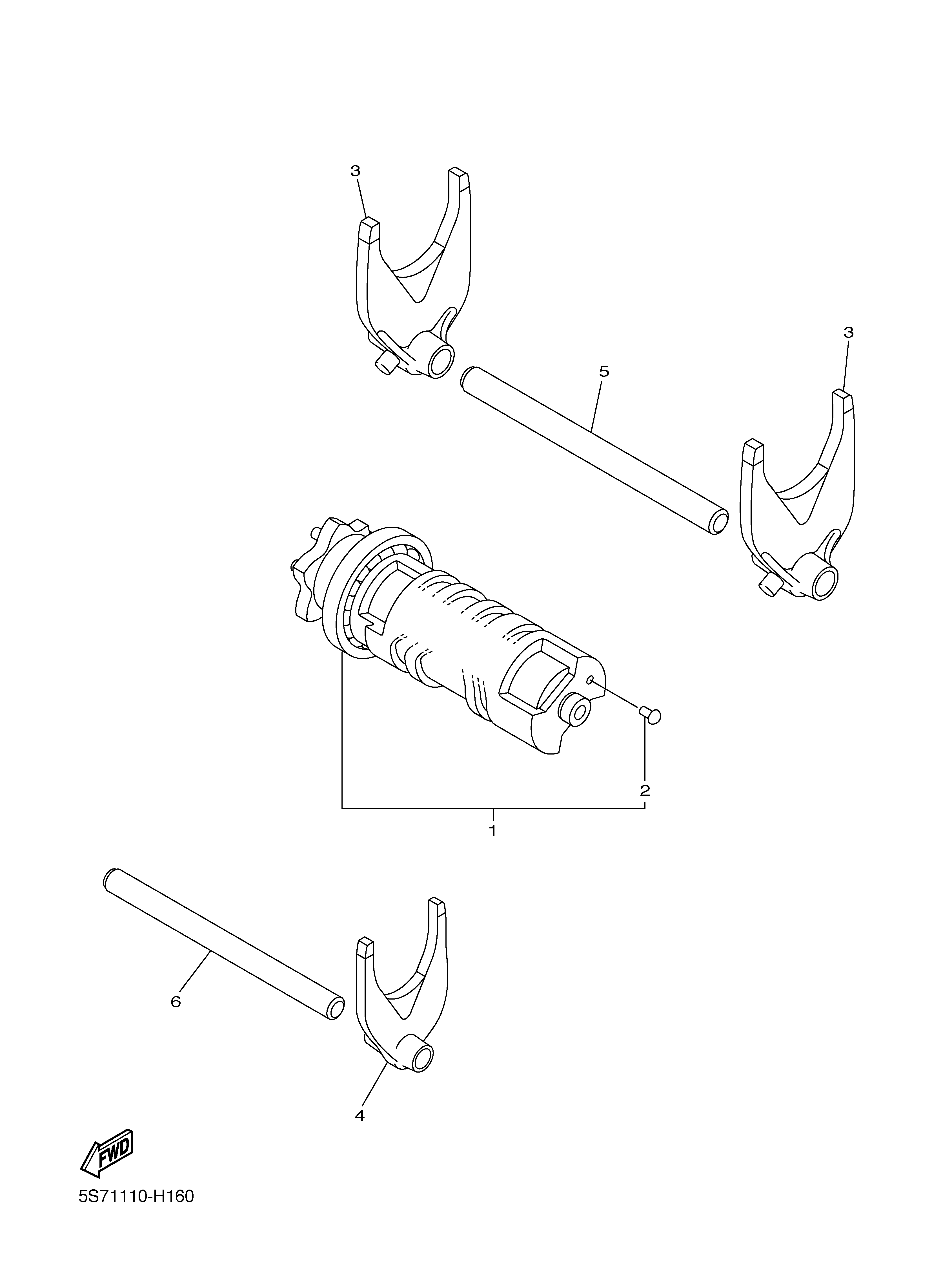 SHIFT CAM FORK Despieces