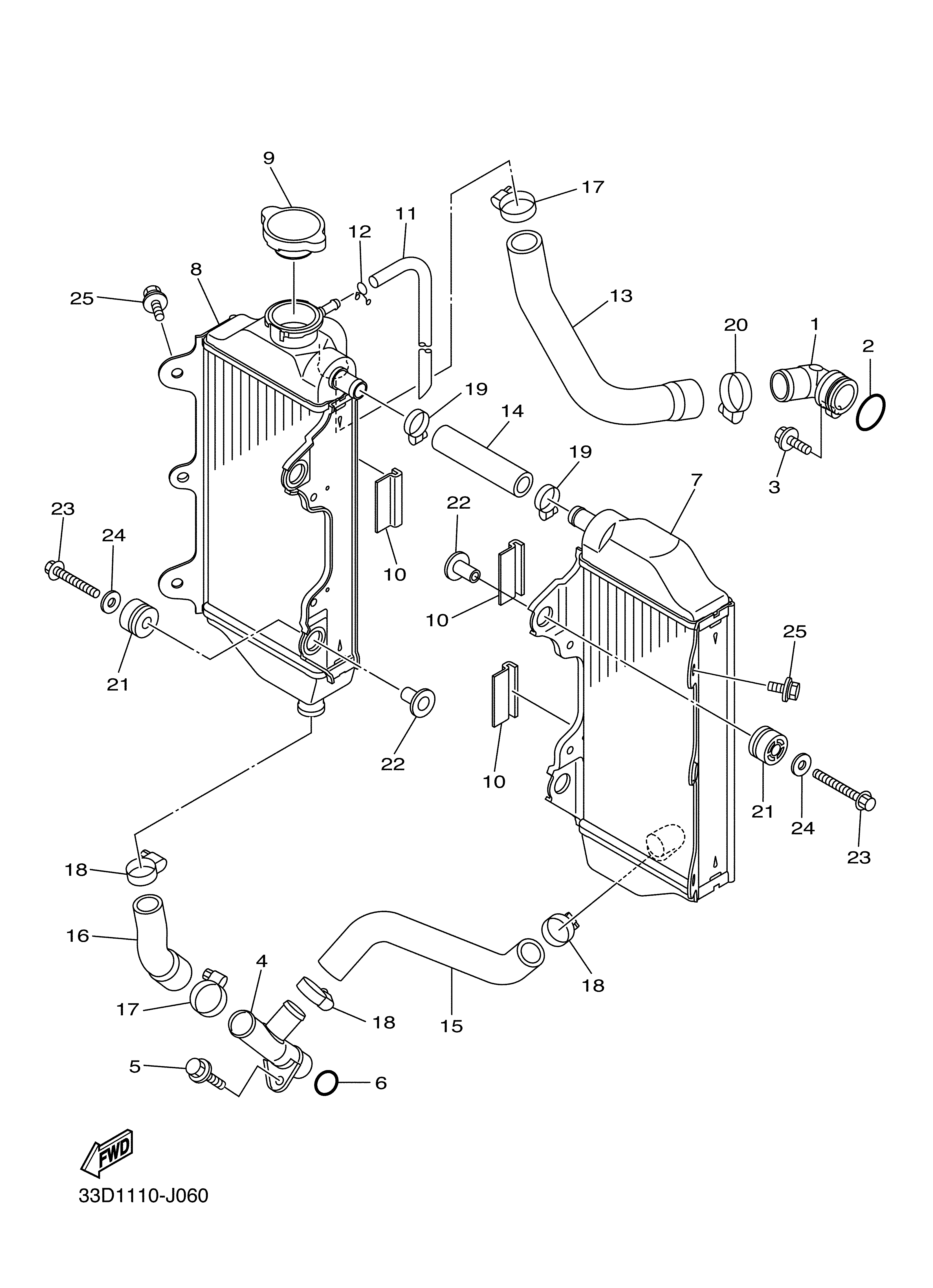 RADIATOR HOSE ภาพแยกชิ้นส่วน