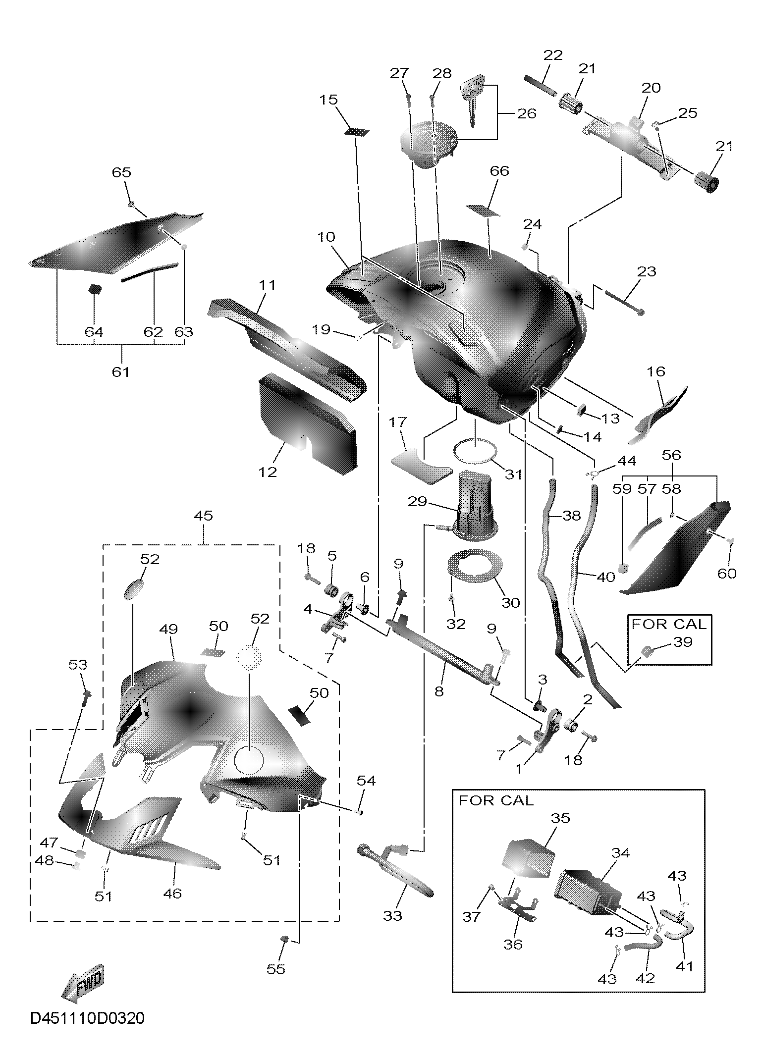 FUEL TANK Diagram terurai