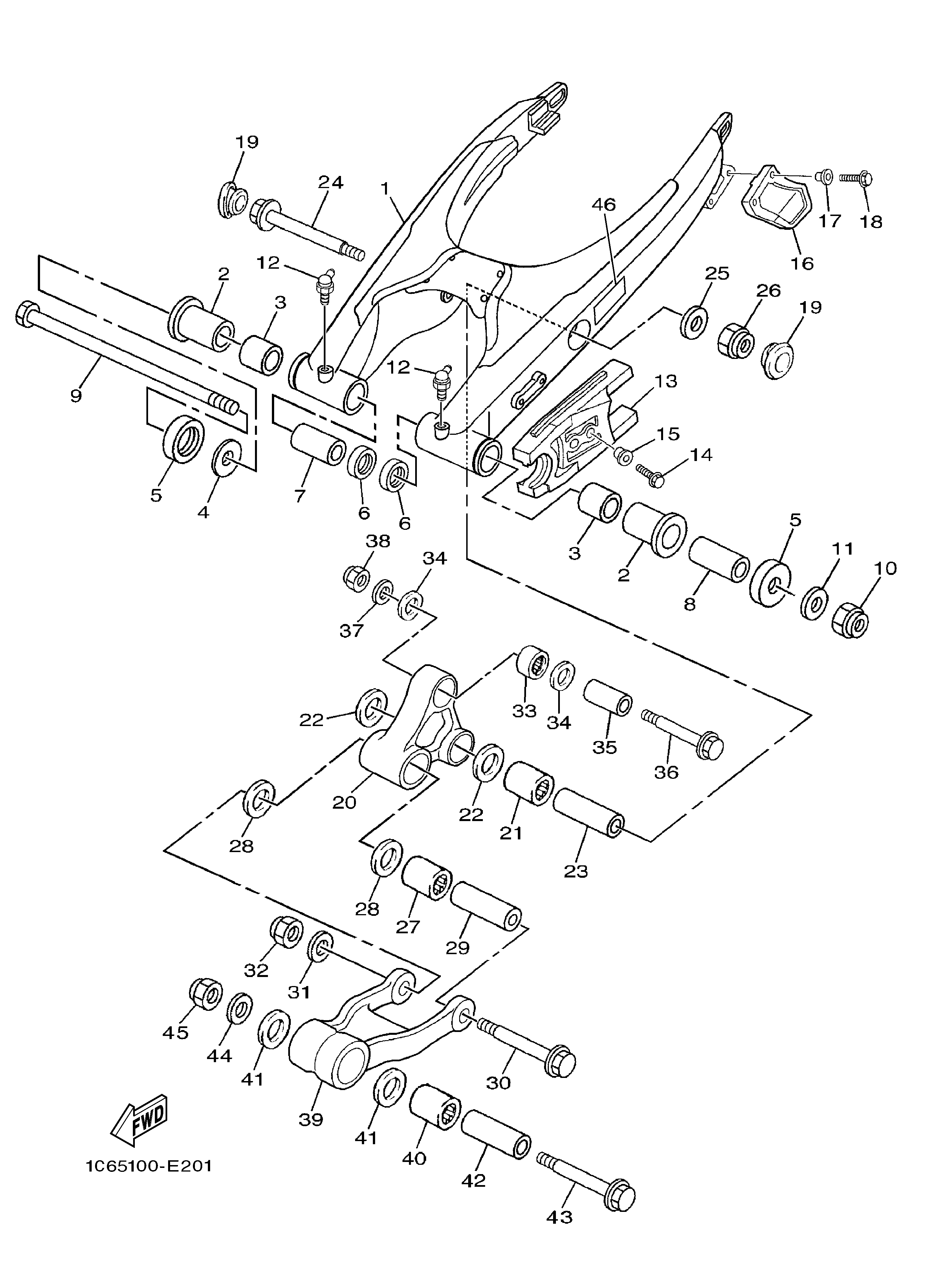 REAR ARM ภาพแยกชิ้นส่วน