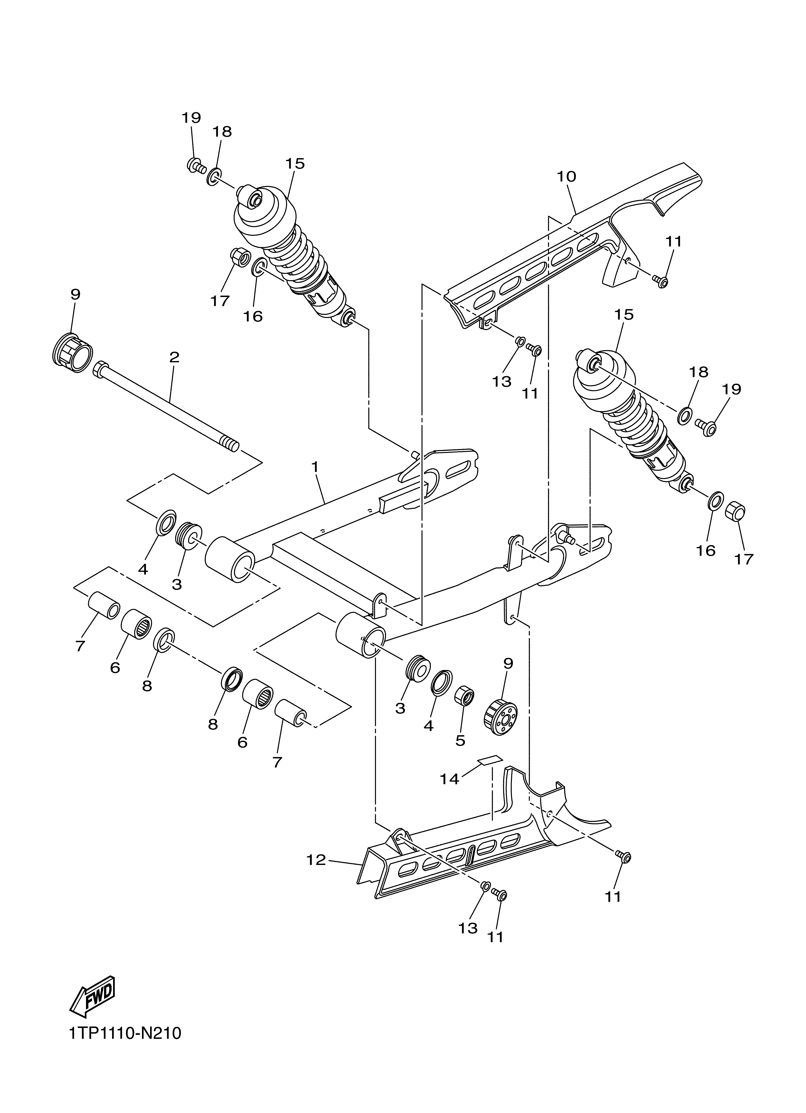 REAR ARM SUSPENSION Vistas explodidas