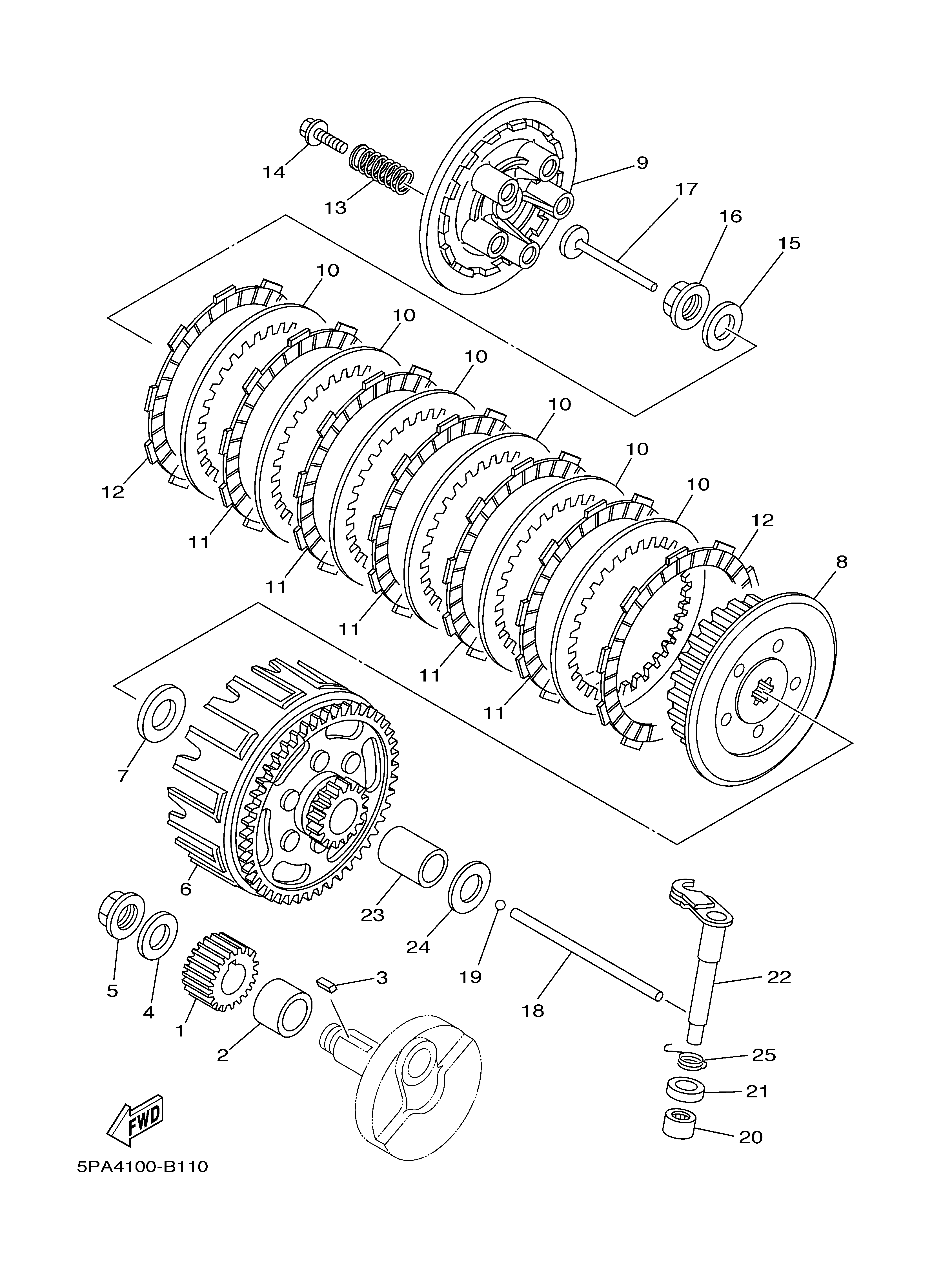 CLUTCH ภาพแยกชิ้นส่วน