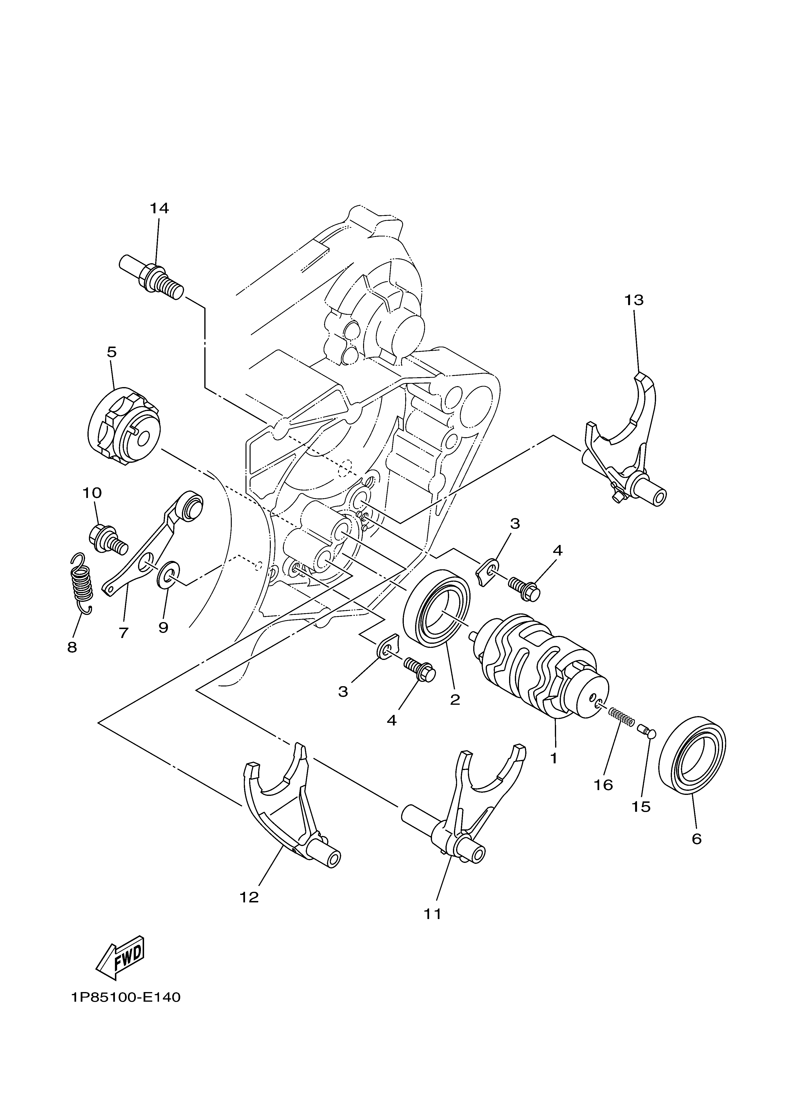 SHIFT CAM FORK ภาพแยกชิ้นส่วน