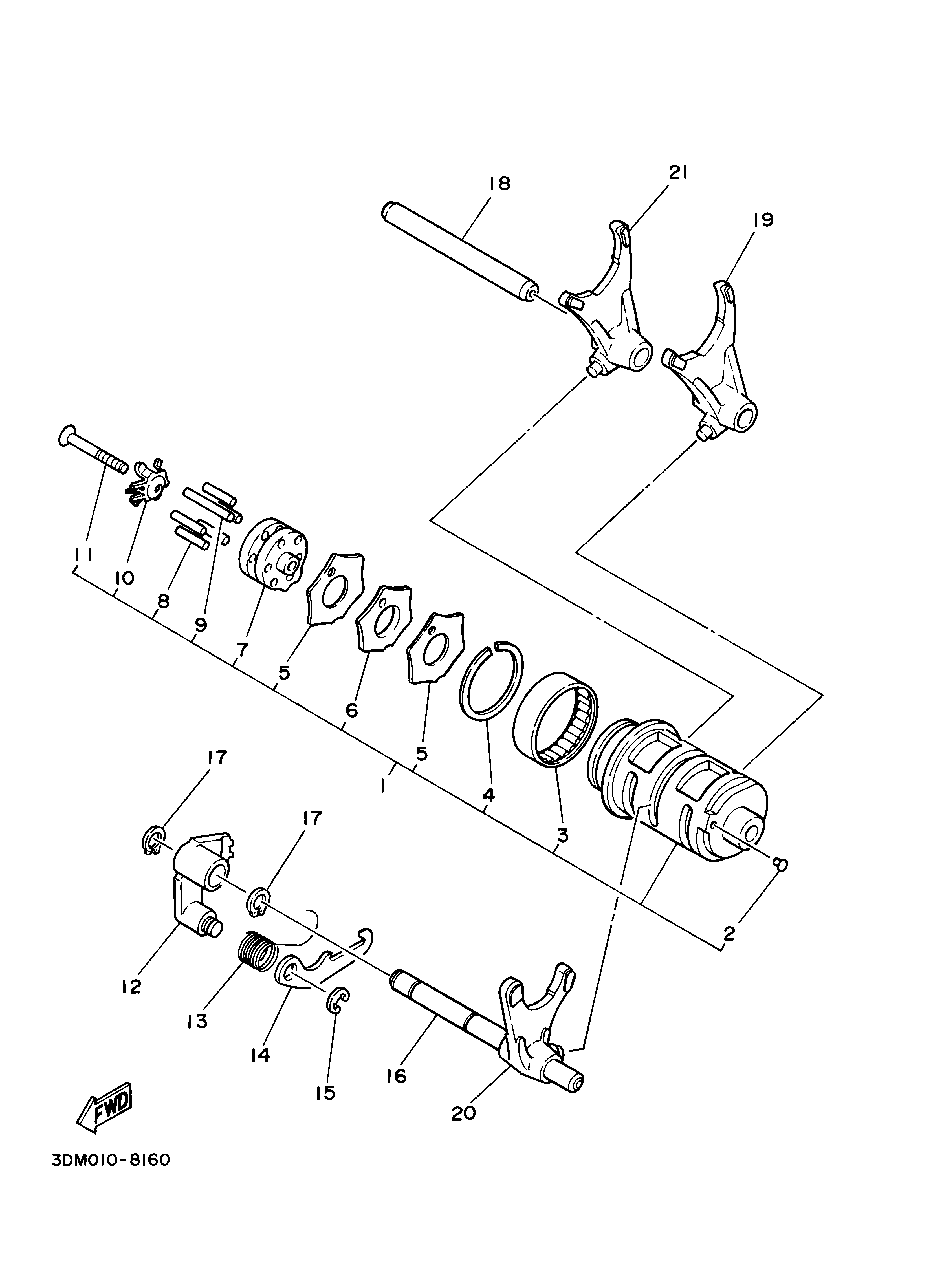 SHIFT CAM FORK Despieces