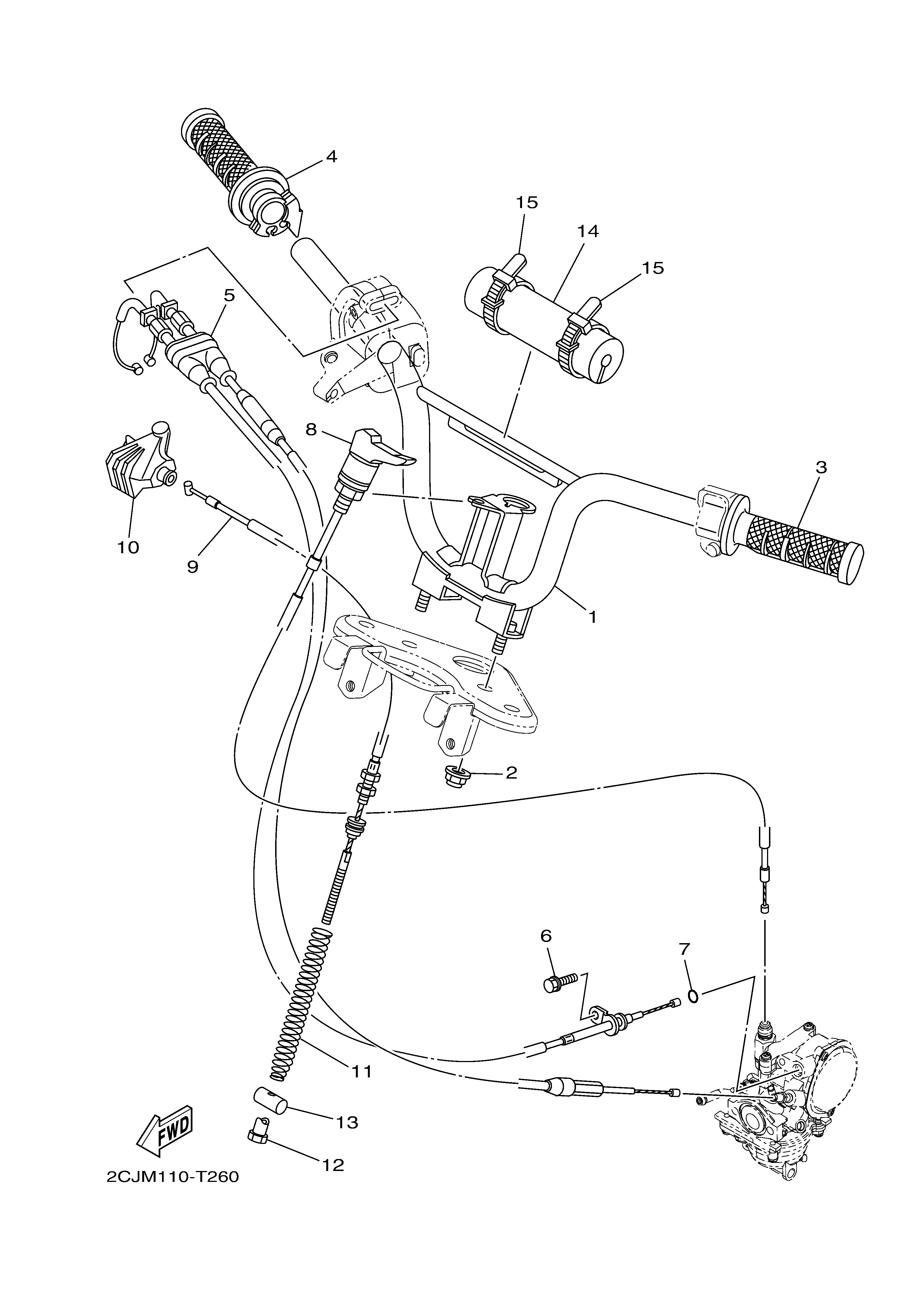 STEERING HANDLE & CABLE Despieces