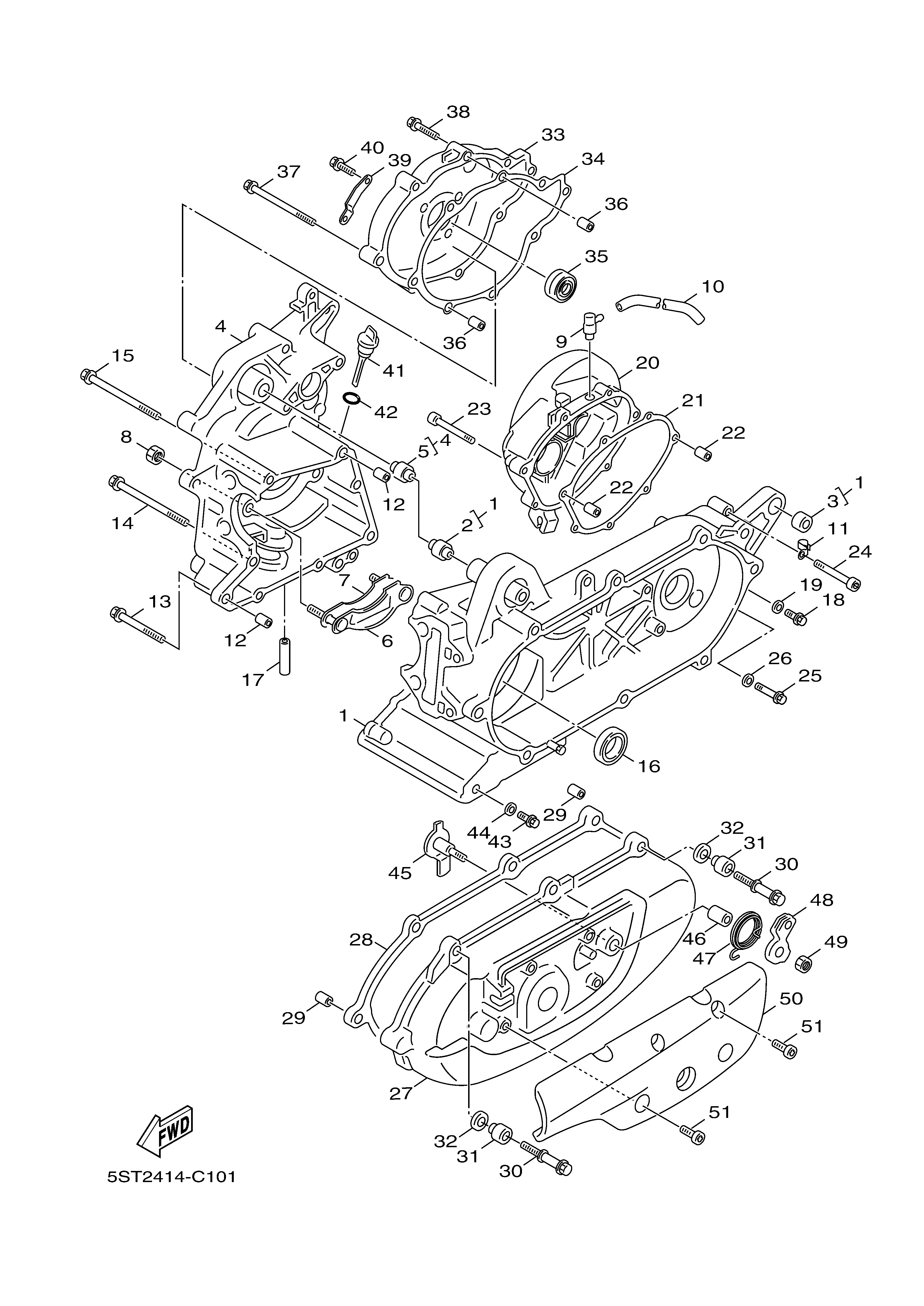 CRANKCASE Diagram terurai