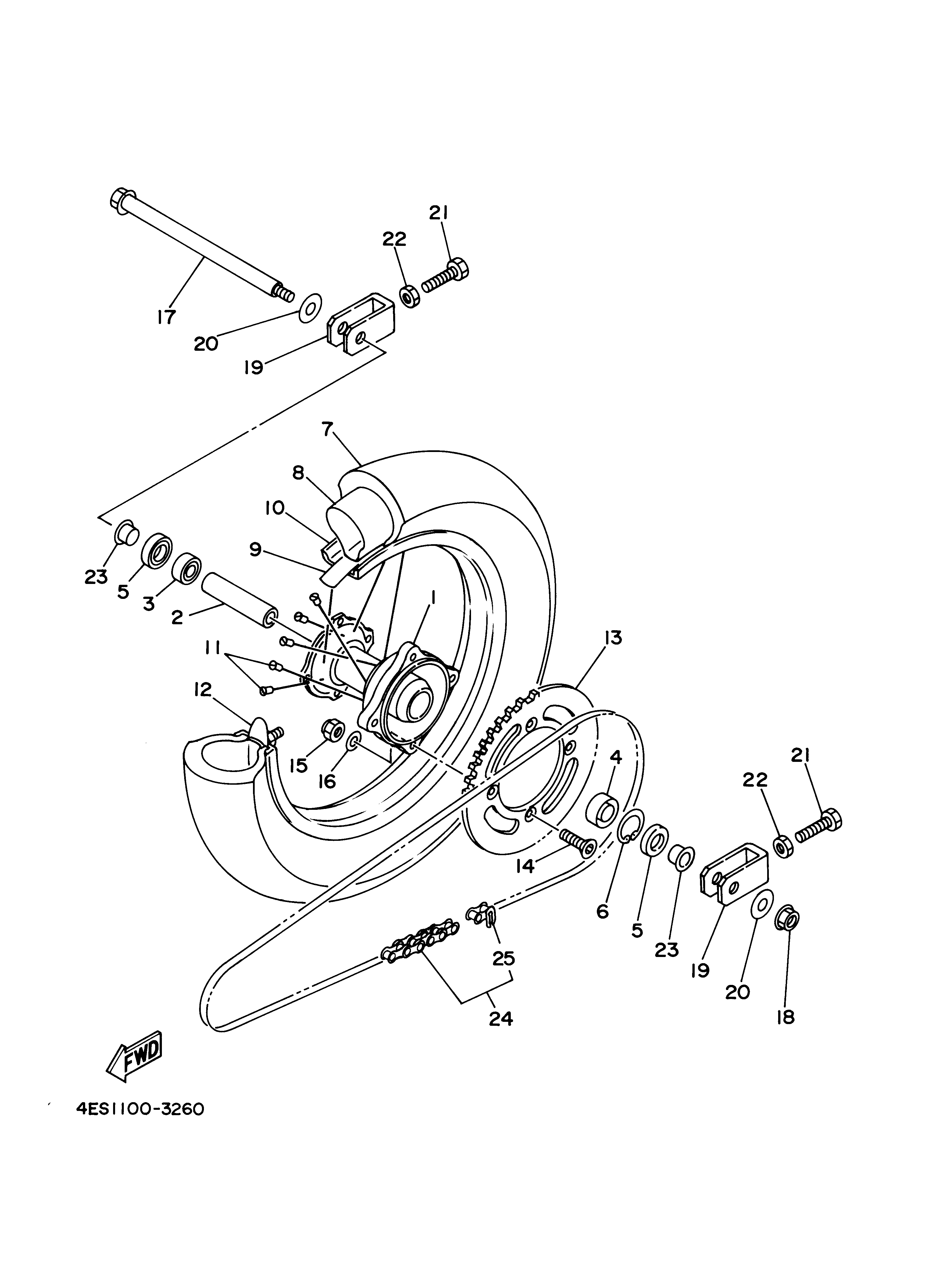 REAR WHEEL 爆炸图