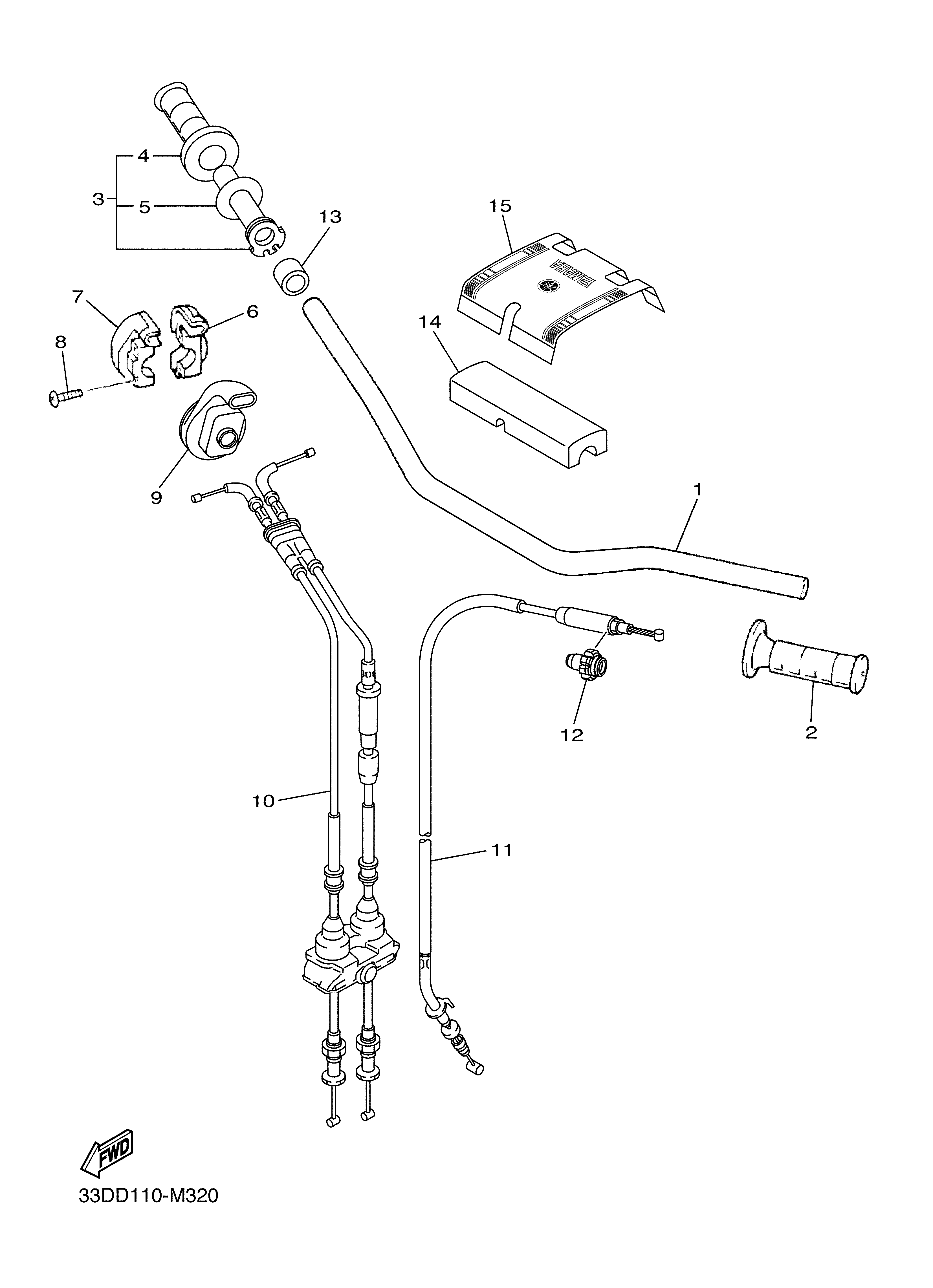 STEERING HANDLE CABLE Despieces