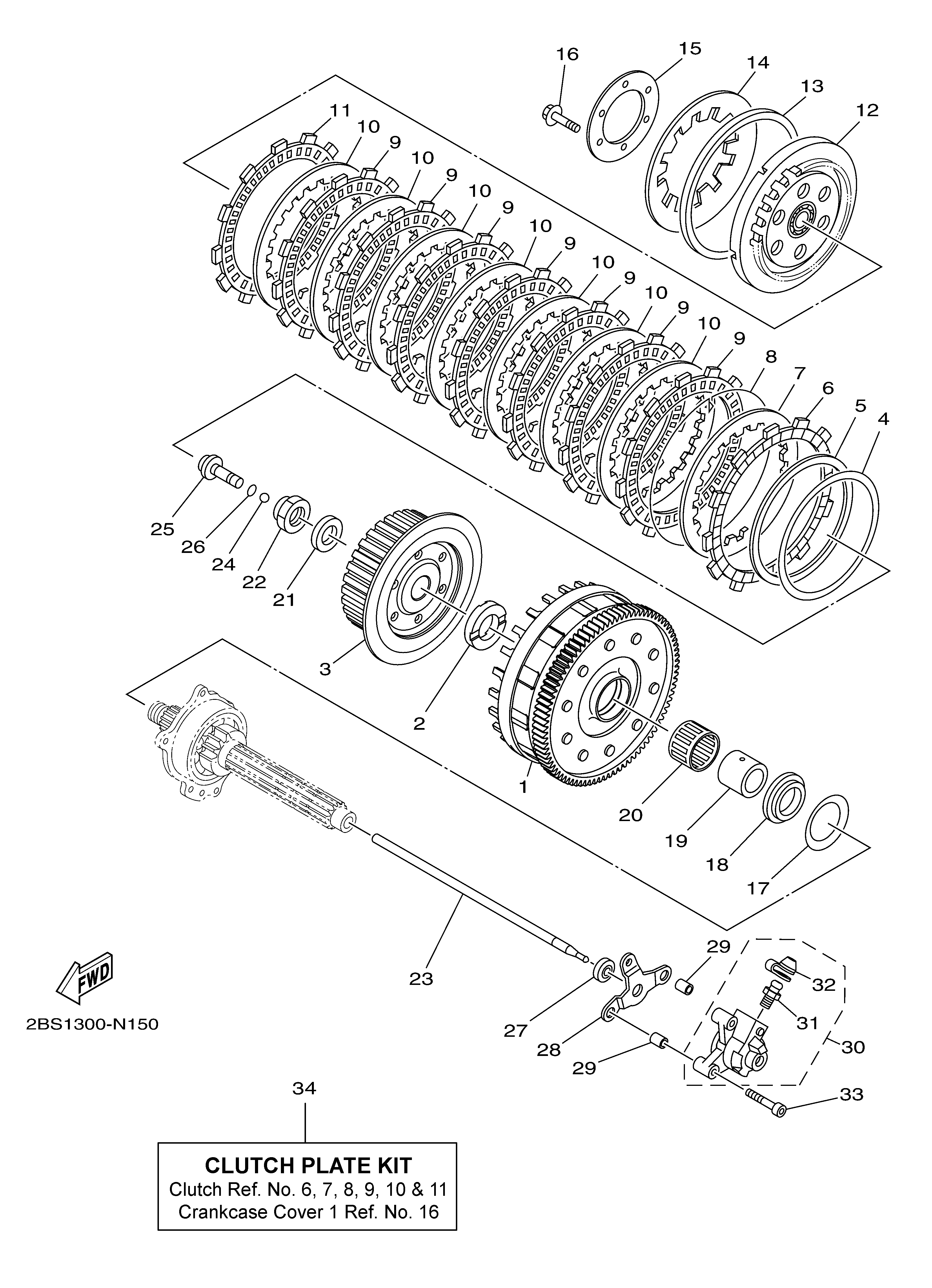 CLUTCH ภาพแยกชิ้นส่วน