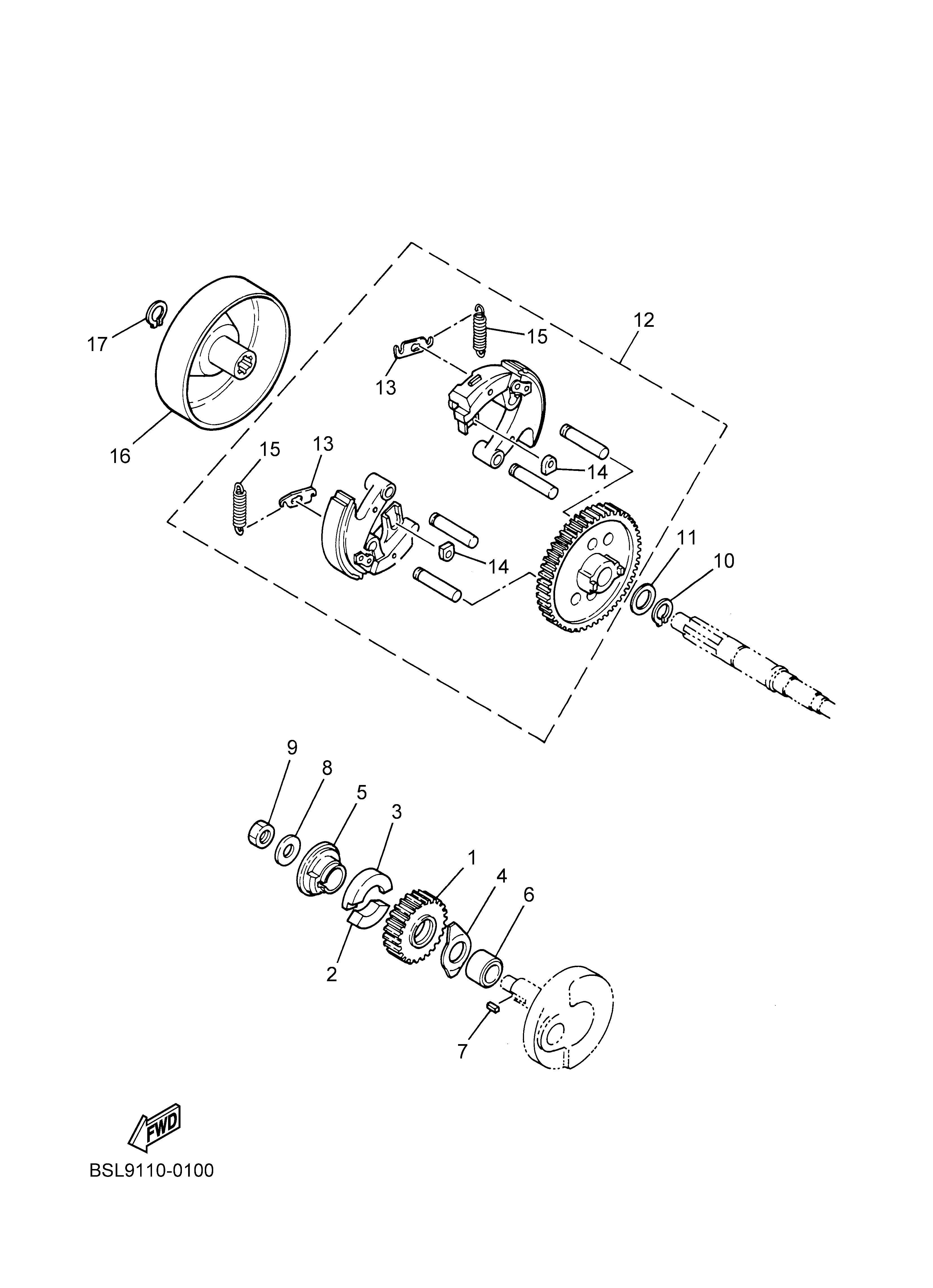 CLUTCH Diagram terurai