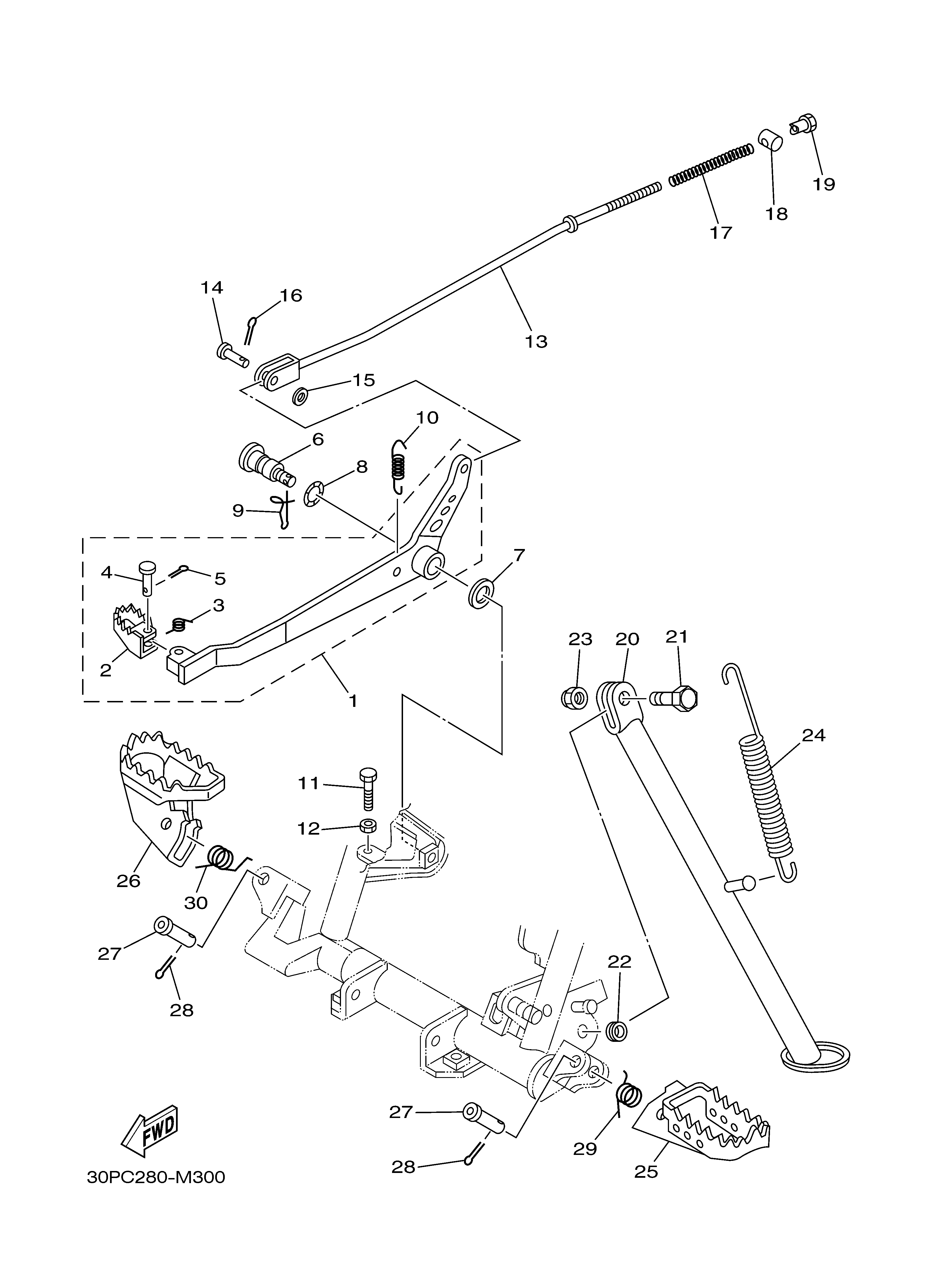 STAND FOOTREST Exploded diagrams