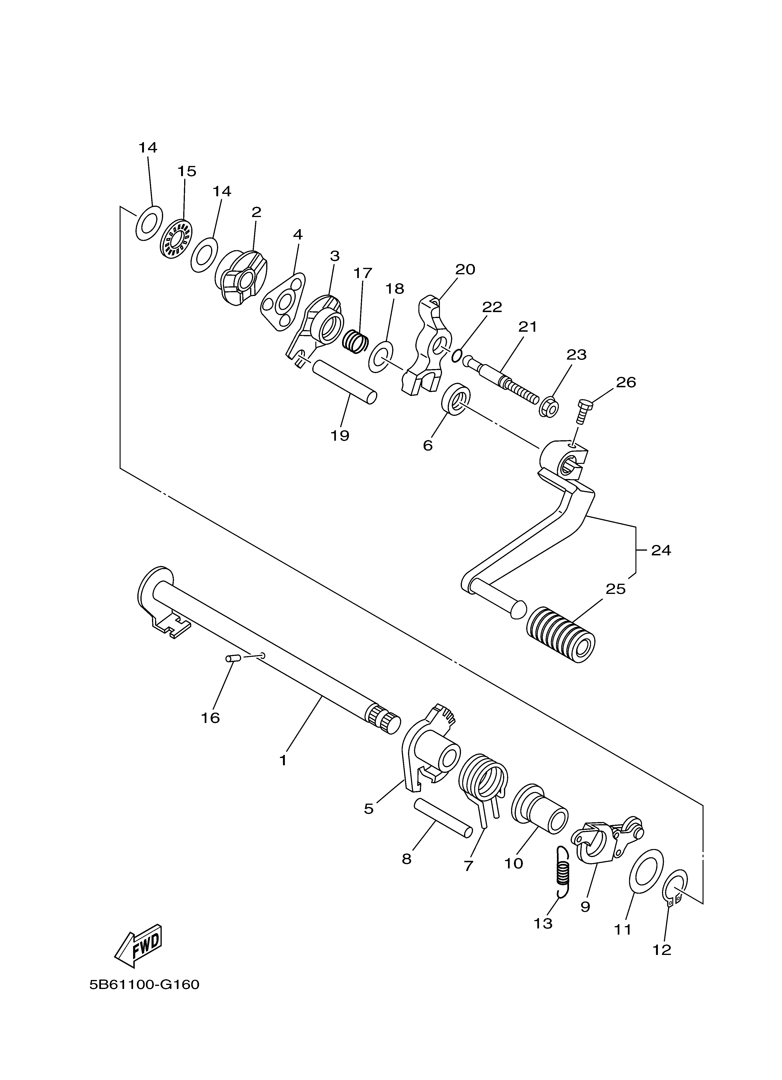 SHIFT SHAFT ภาพแยกชิ้นส่วน