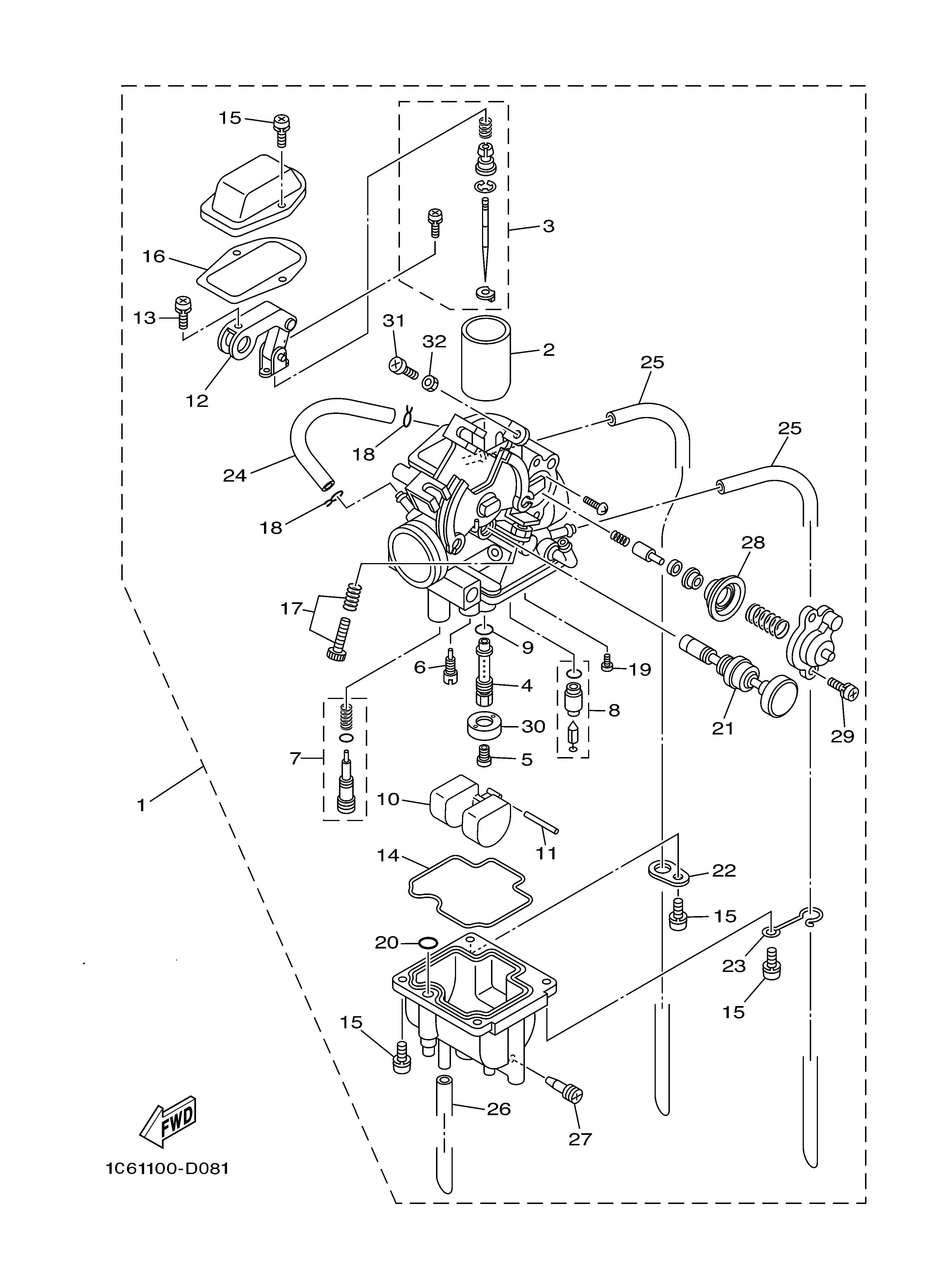 CARBURETOR ภาพแยกชิ้นส่วน