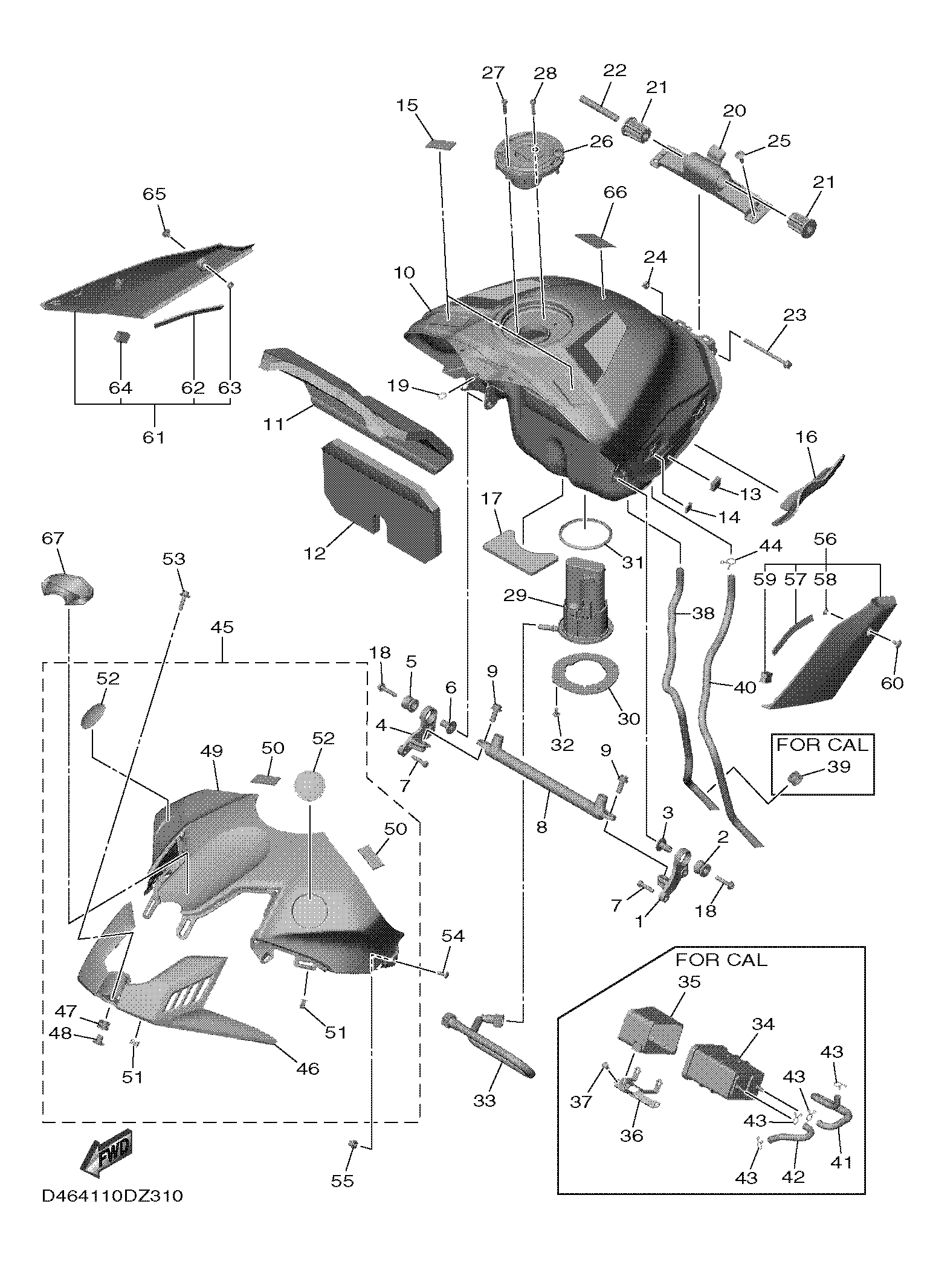 FUEL TANK Diagram terurai