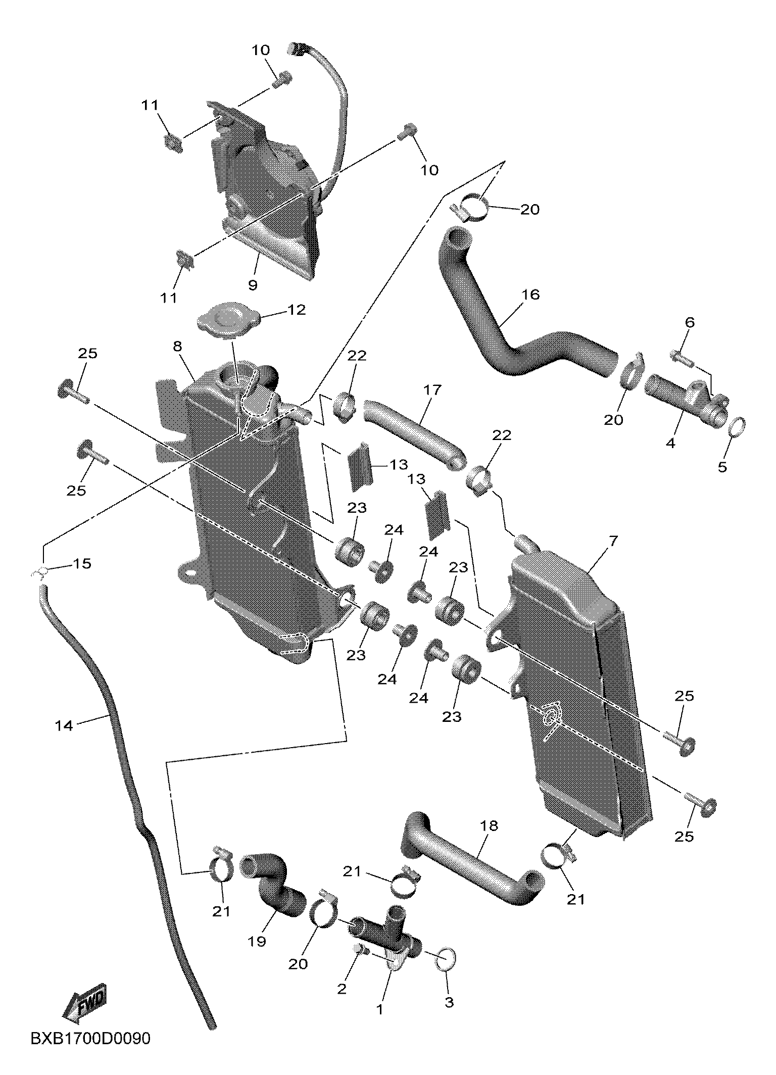 RADIATOR & HOSE ภาพแยกชิ้นส่วน