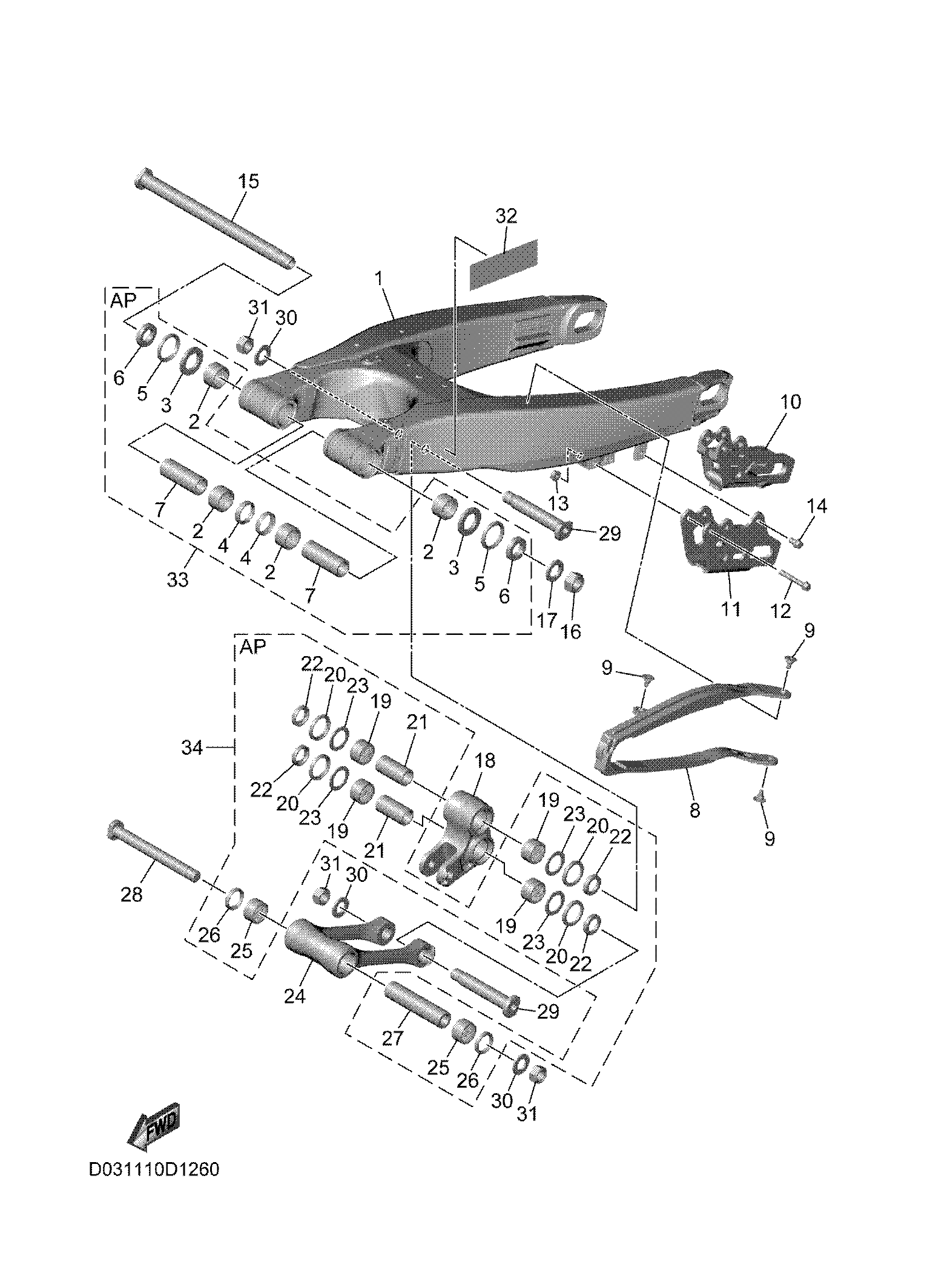 REAR ARM ภาพแยกชิ้นส่วน