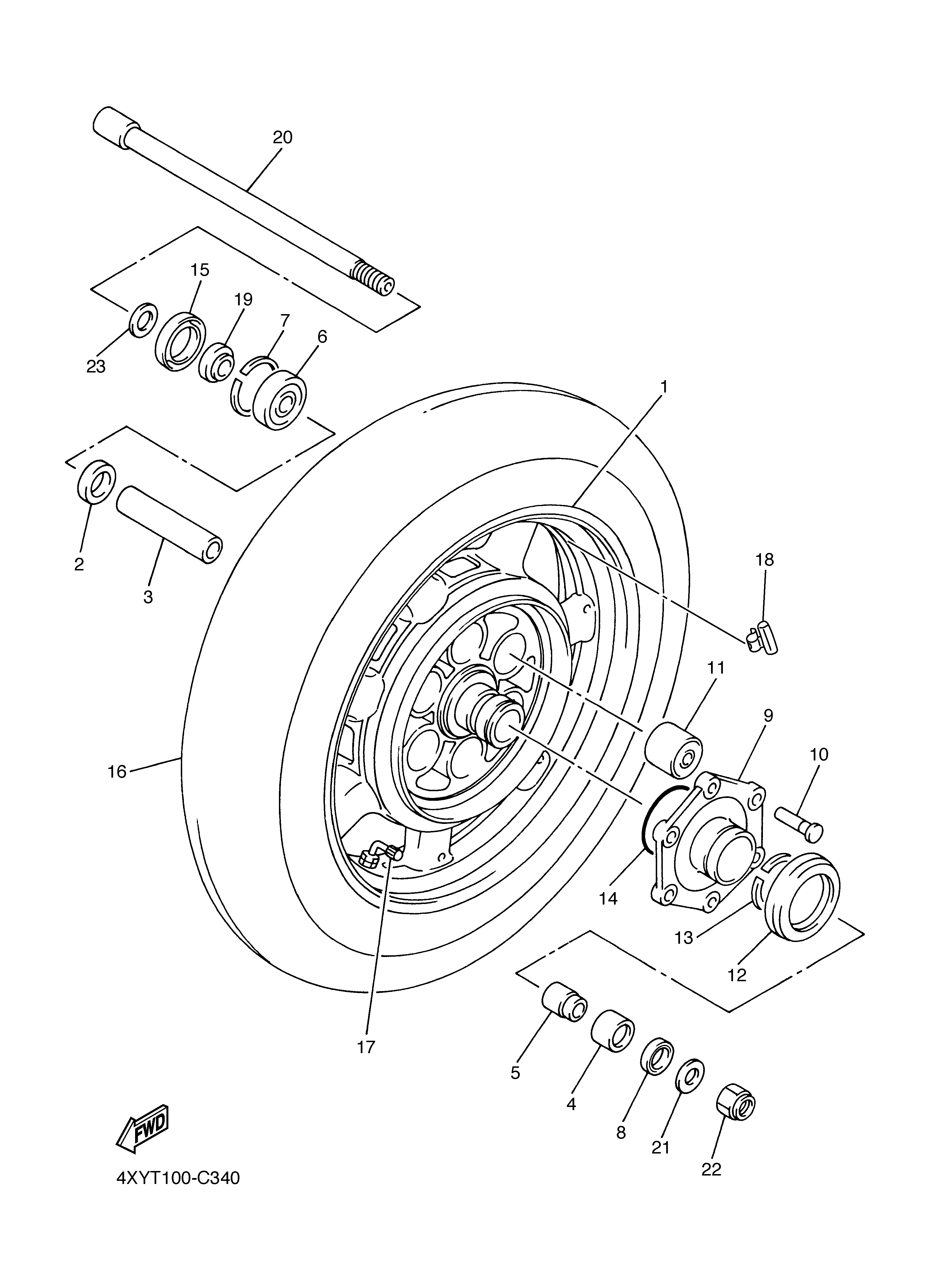REAR WHEEL Exploded diagrams