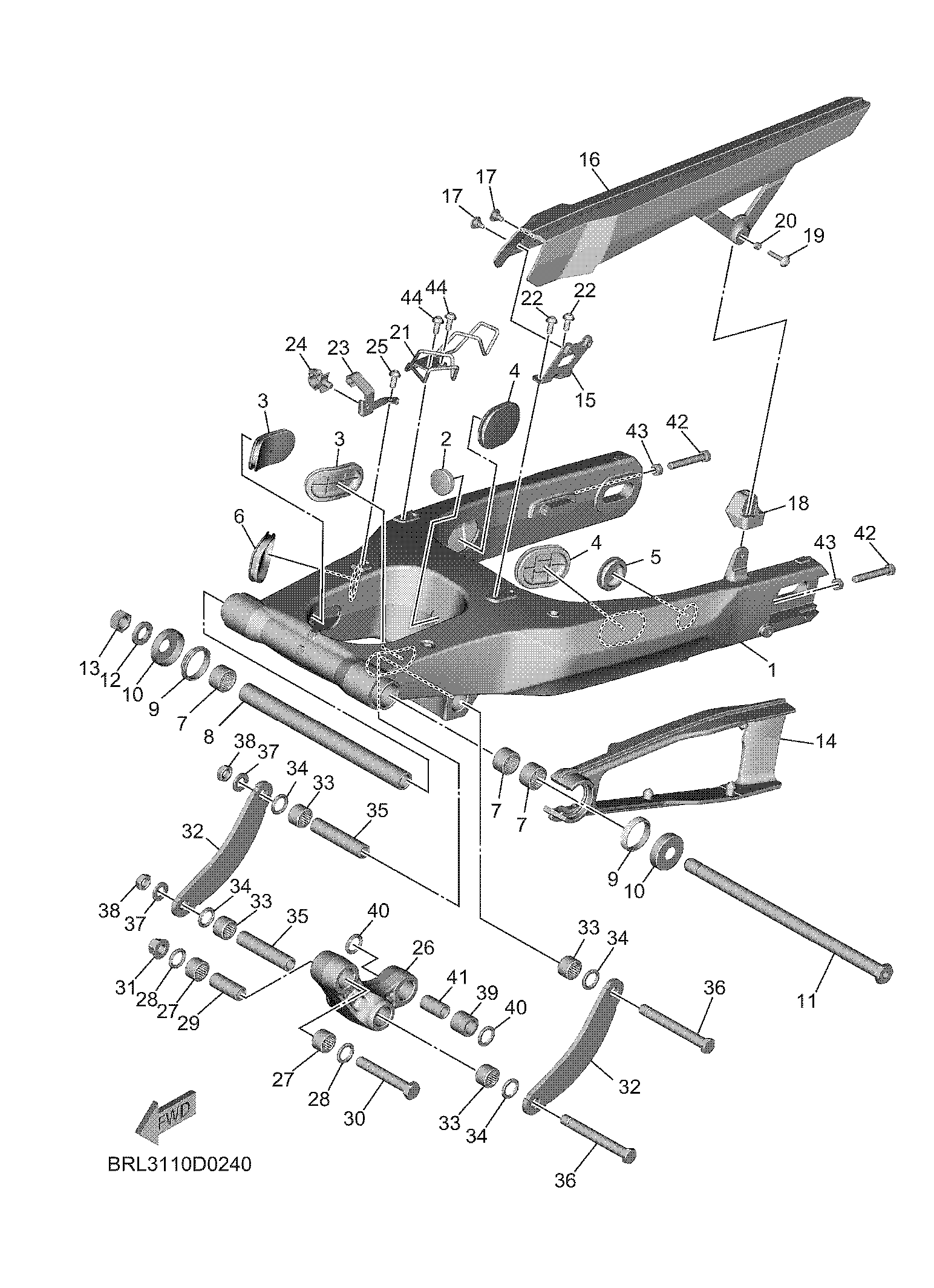 REAR ARM ภาพแยกชิ้นส่วน