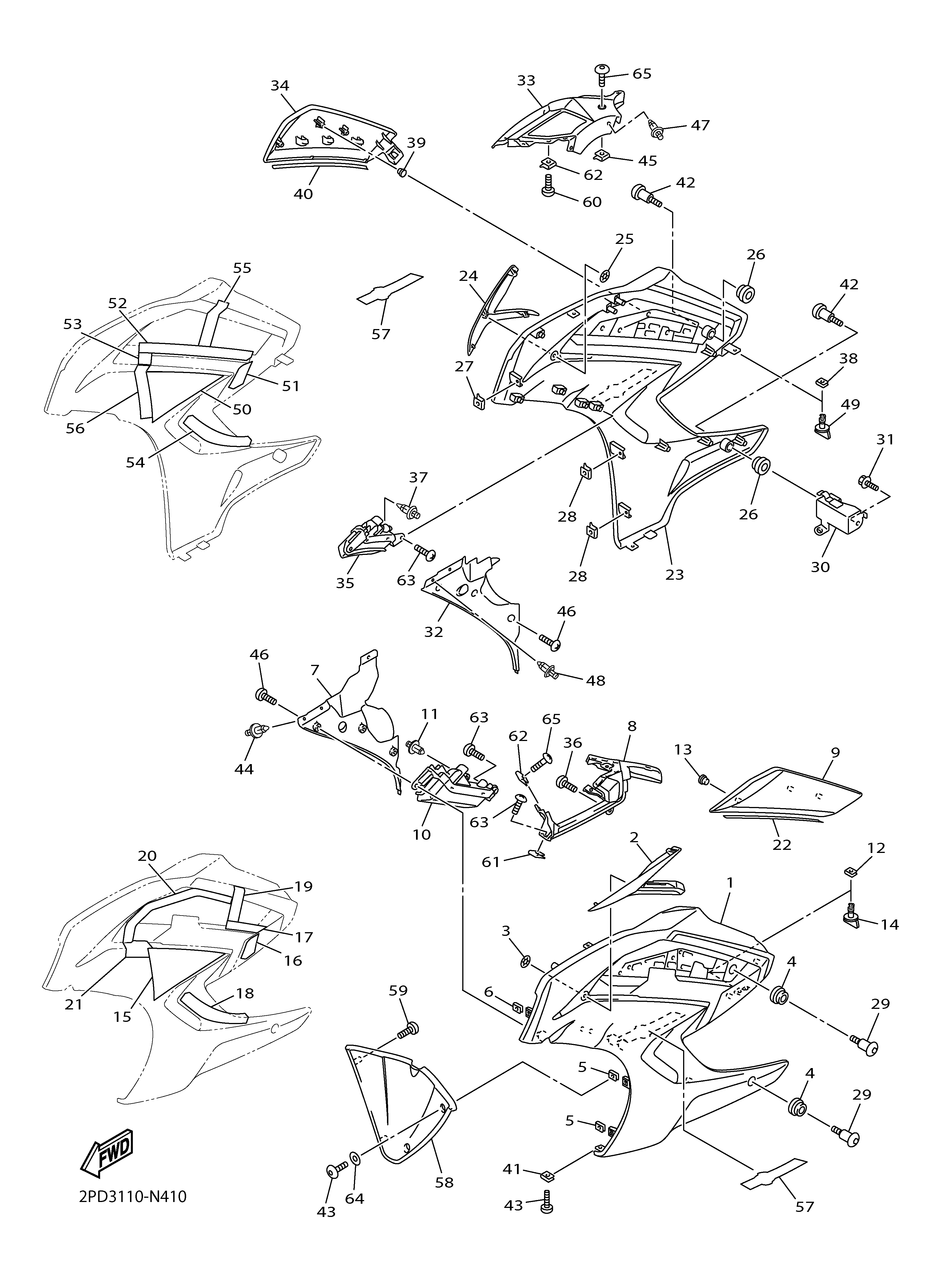 COWLING 2 Exploded diagrams