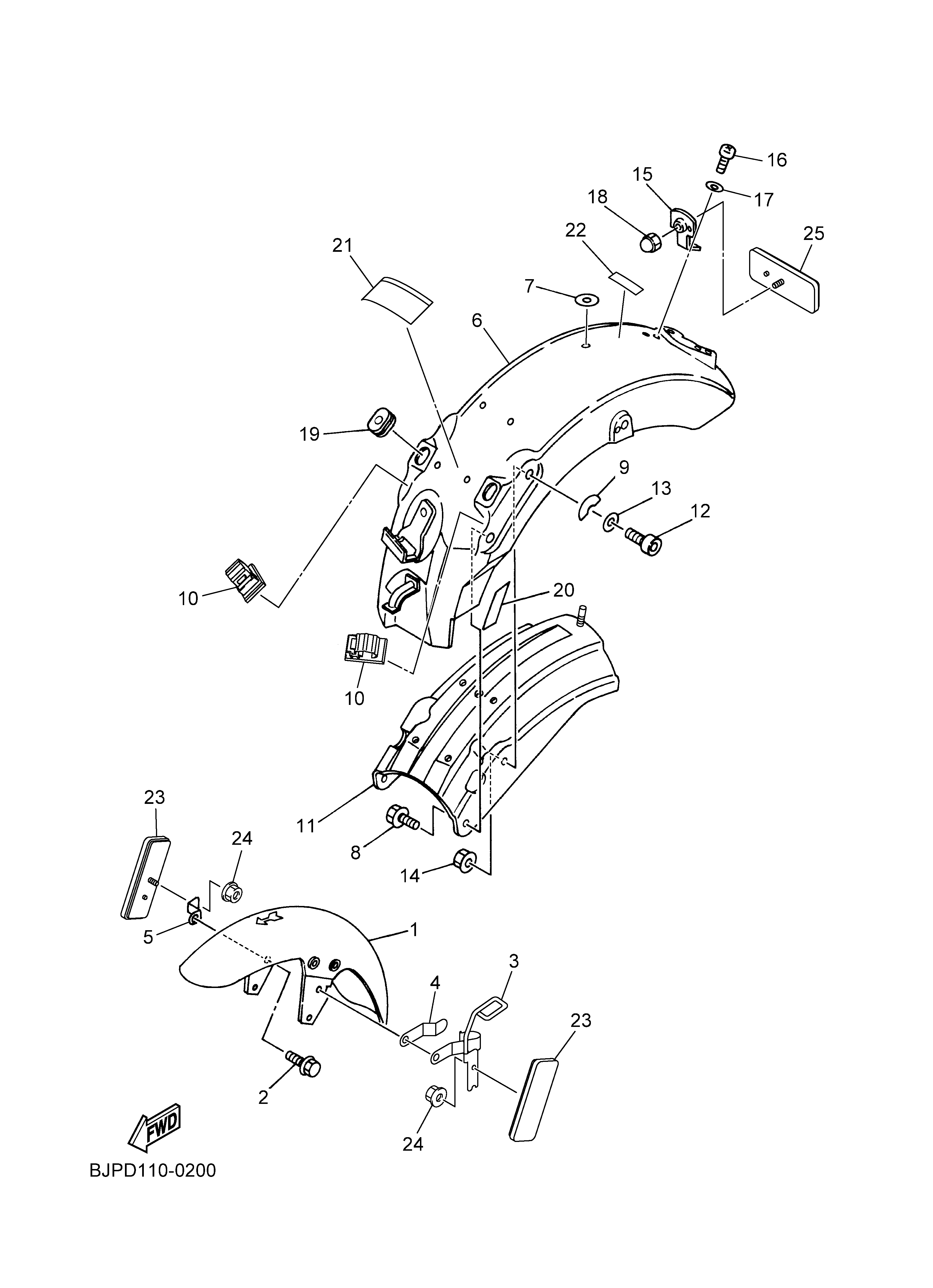 FENDER Vistas explodidas
