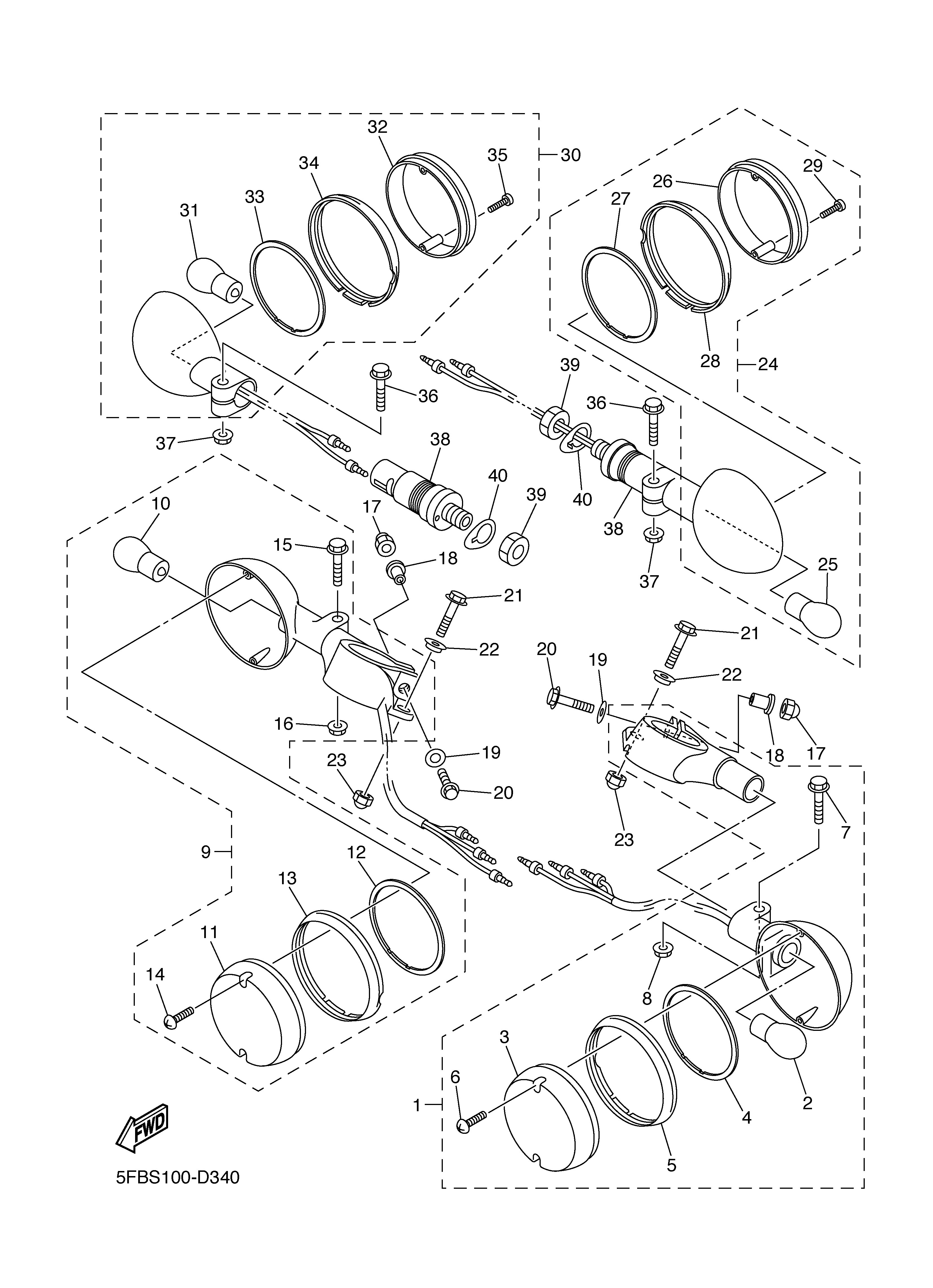 FLASHER LIGHT Exploded diagrams